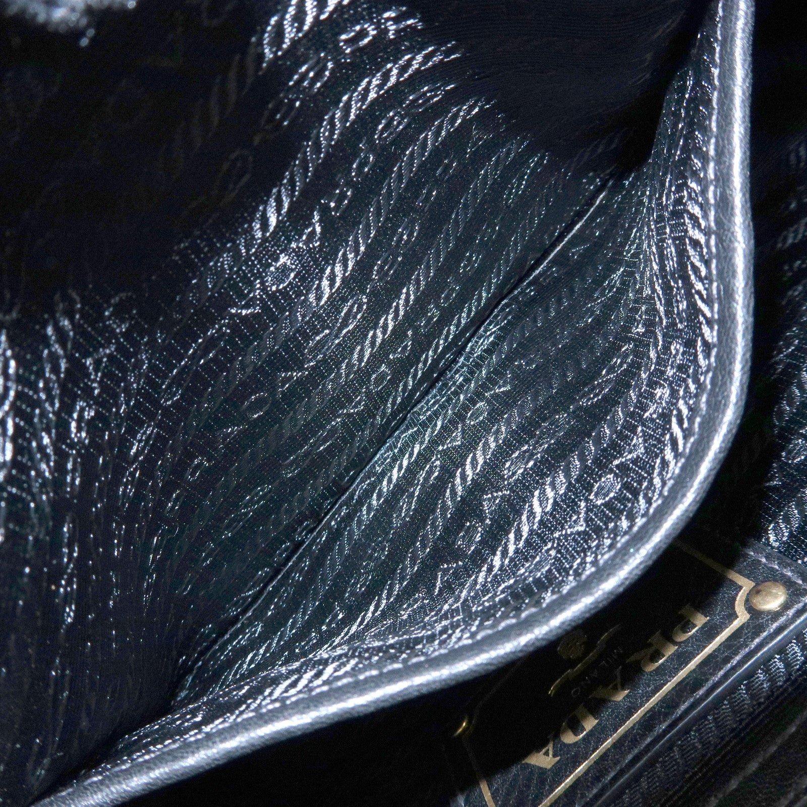 PRADA Nylon Leather 2Way Bag Hand Bag Shoulder Bag Black BT2032