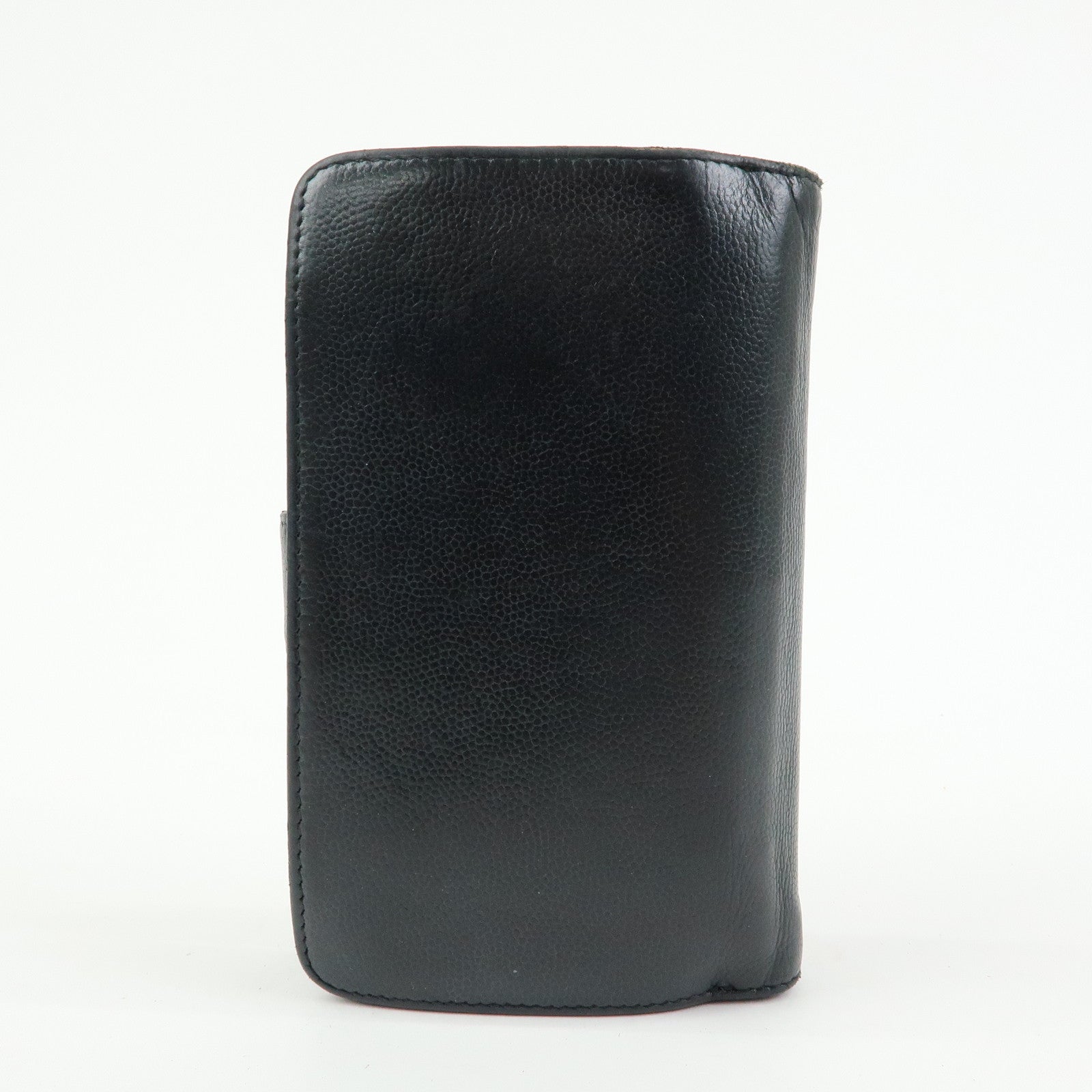 CHANEL COCO Mark Caviarskin Bi-fold Compact Wallet Black