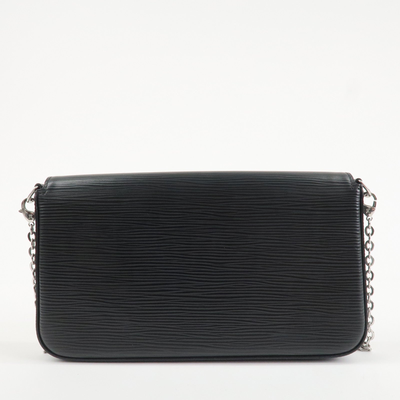 Louis Vuitton Epi Pochette Felicie Leather Hand Bag Black M62648 Used