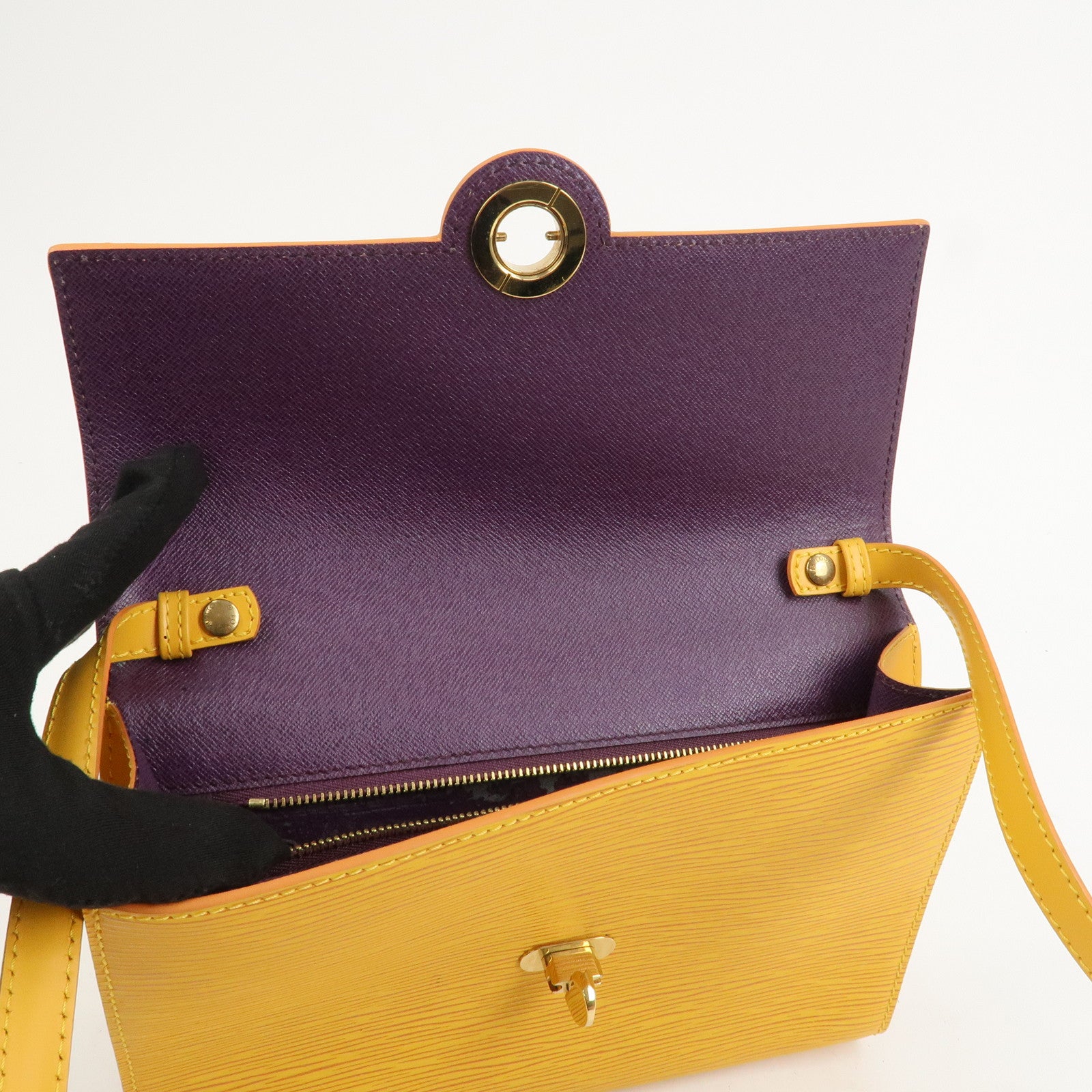 Louis Vuitton Epi Pochette Arche Shoulder Bag Tassili Yellow M52579