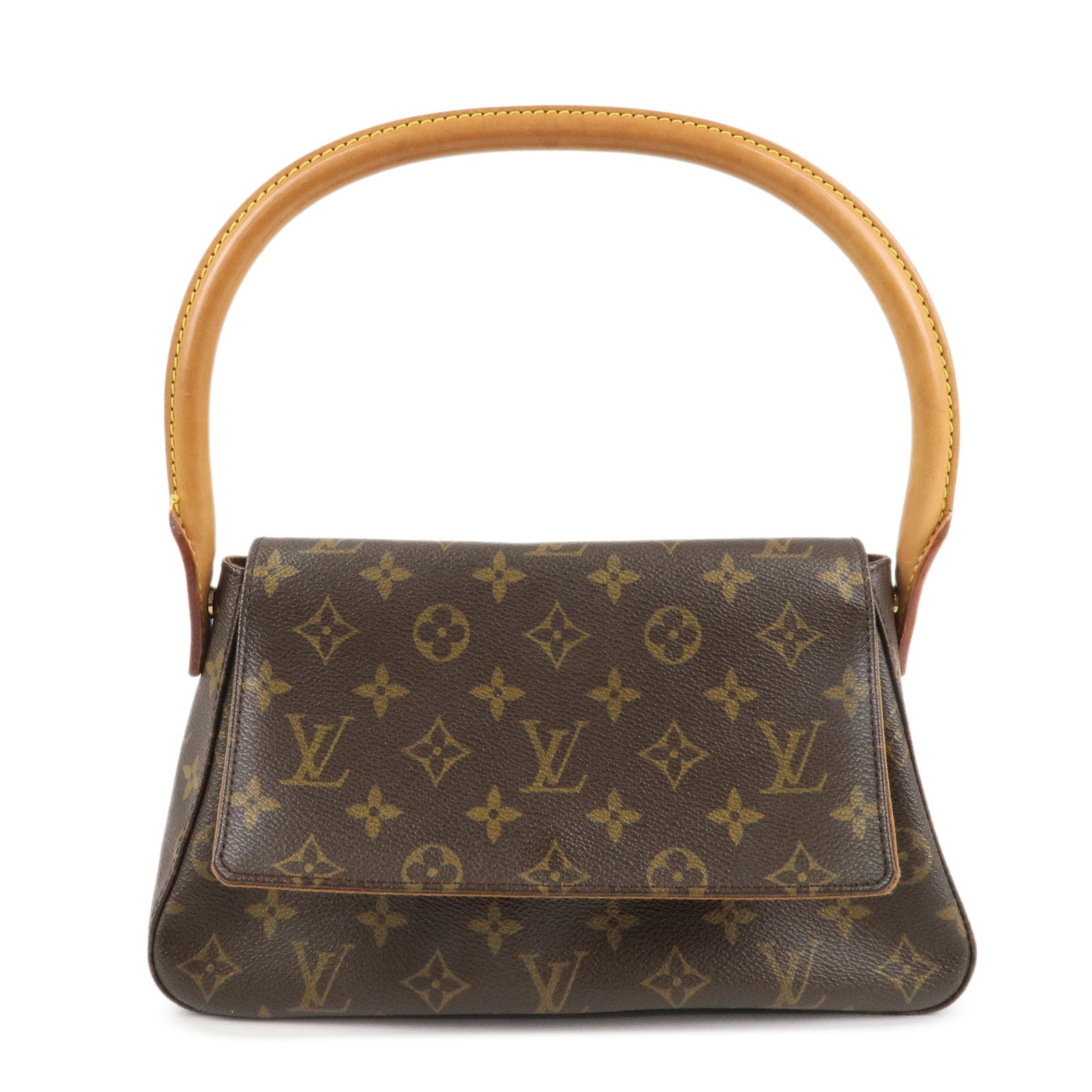 Louis Vuitton Monogram Mini Looping Shoulder Bag Brown M51147 Used