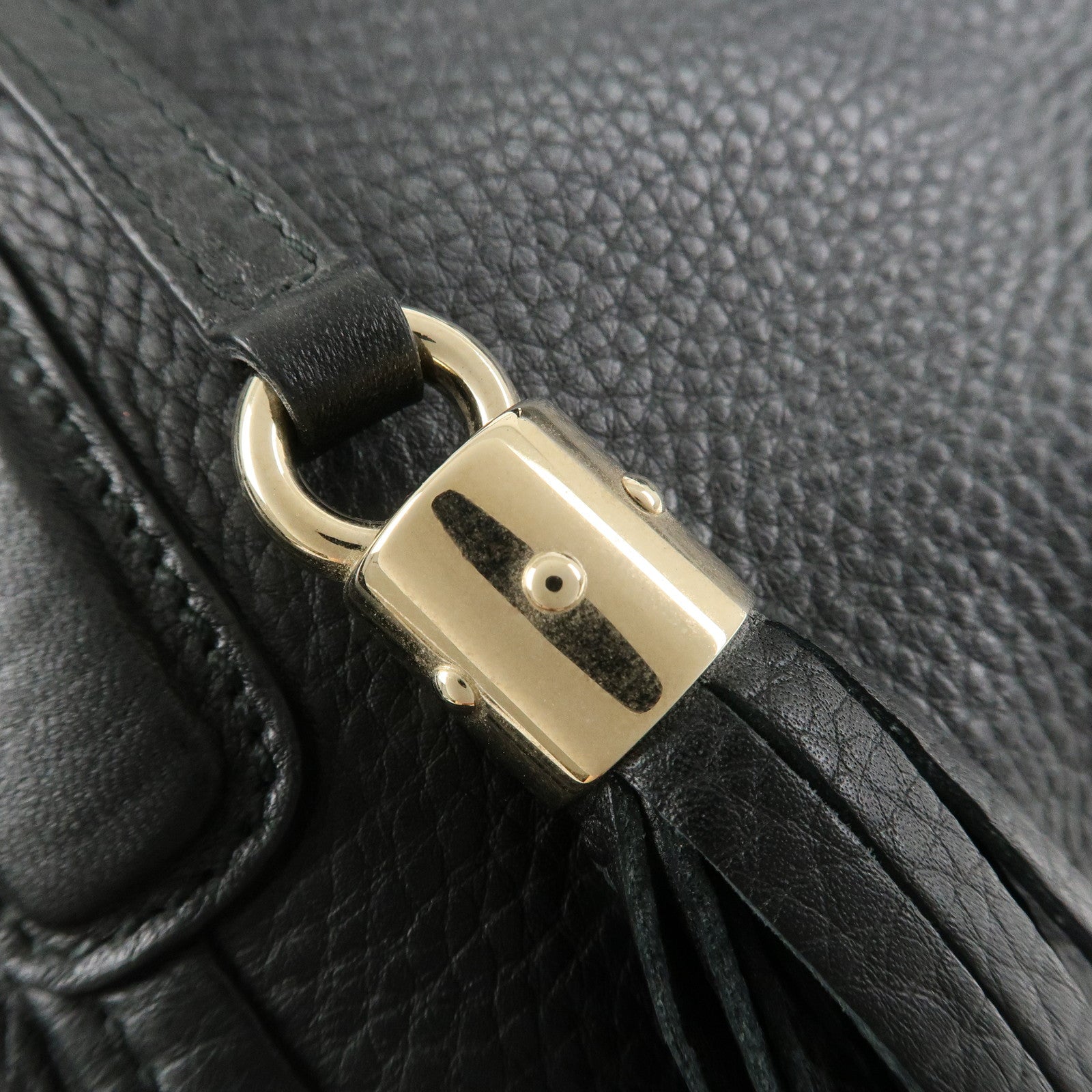 GUCCI SOHO Cellarius Leather Tote Bag Shoulder Bag Black 282309 Used