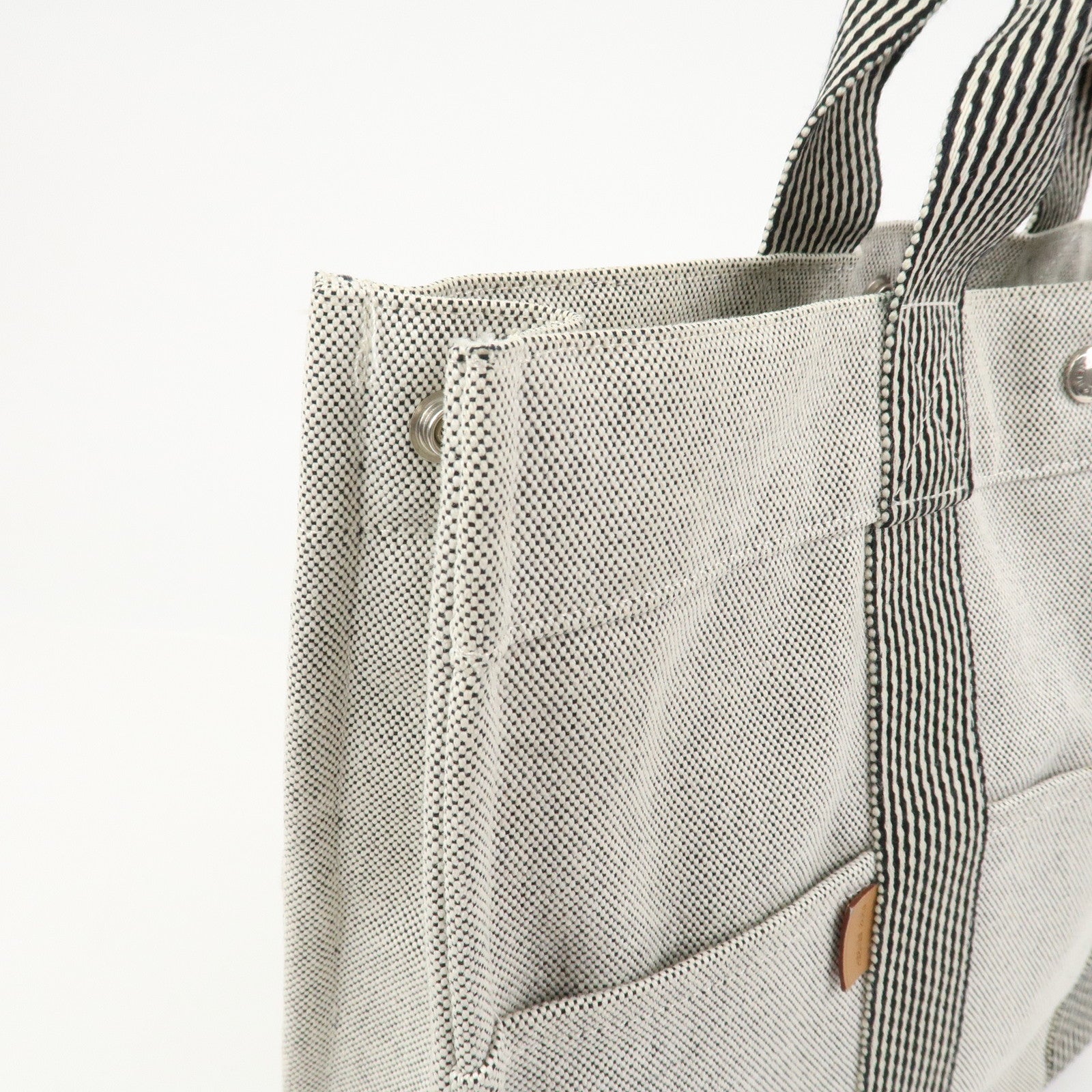 HERMES New Fourre Tout MM Canvas Tote Bag Hand Bag Gray