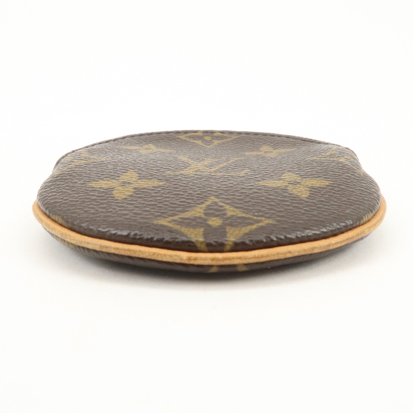 Louis Vuitton Monogram Porte Monnaie Rond Coin Case Brown M61926
