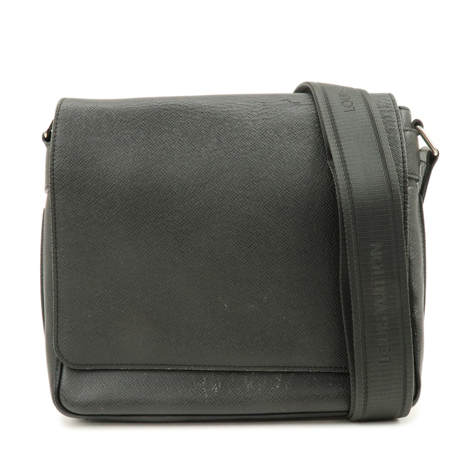 Louis Vuitton Taiga Leather Victor Shoulder Bag Ardoise M30142