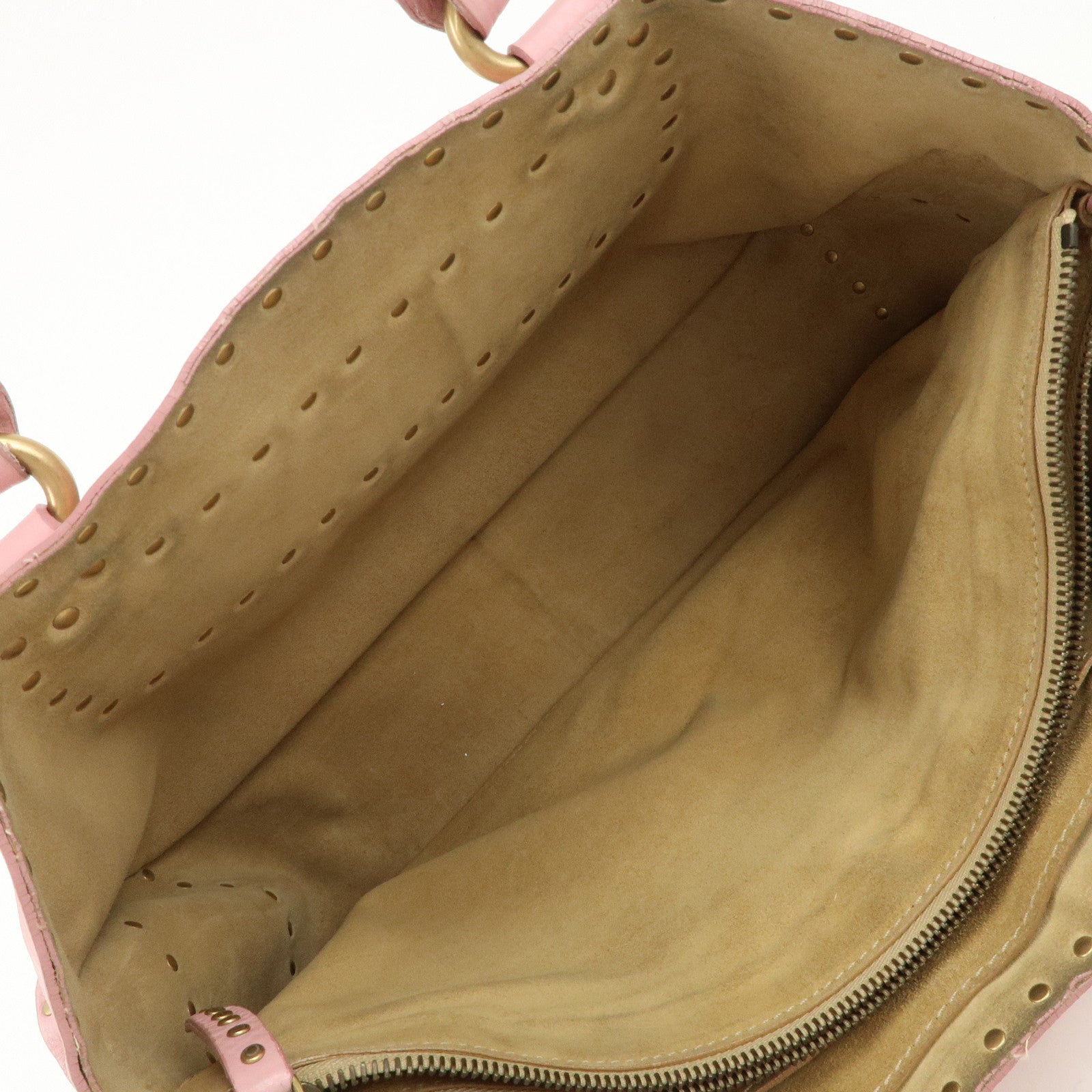 CELINE Leather Boogie Bag Hand Bag Tote Bag Pink