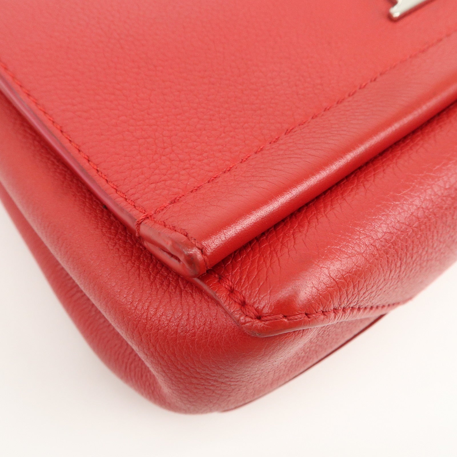 Louis Vuitton Calf Leather My Lockme BB 2Way Hand Bag Ruby M51419
