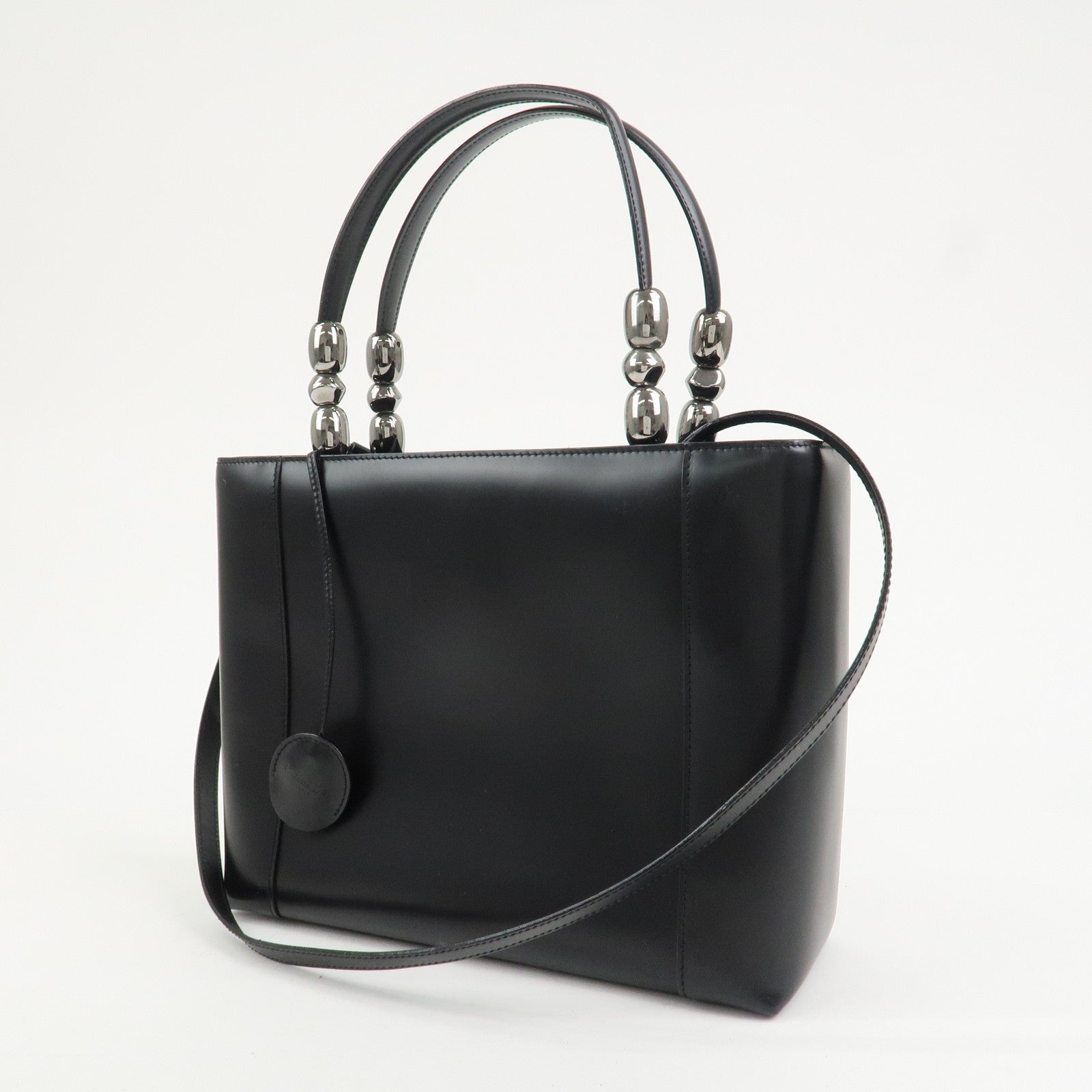 Christian Dior Maris Pearl Leather 2 Way Bag Hand Bag Shoulder Bag