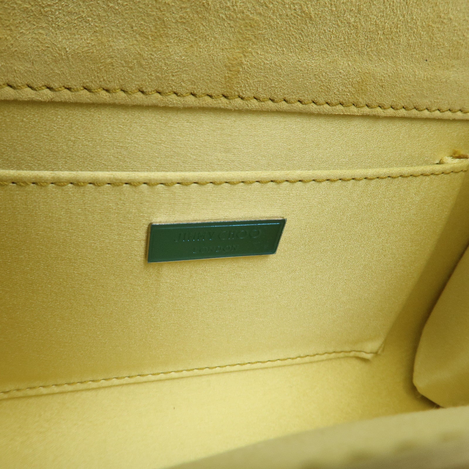 JIMMY CHOO Plastic Candy Clutch Bag Shoulder Bag Star Yellow Used