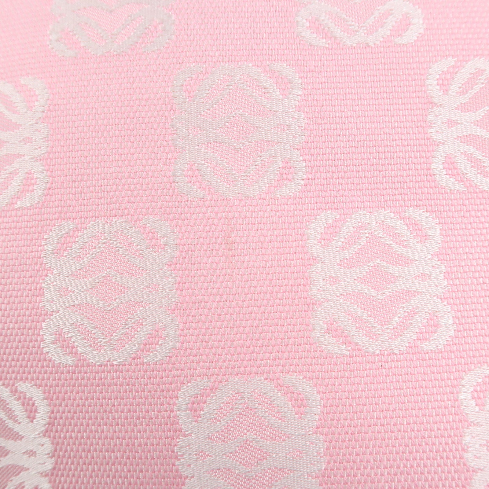 LOEWE Anagram Canvas Leather Shoulder Bag Pink White