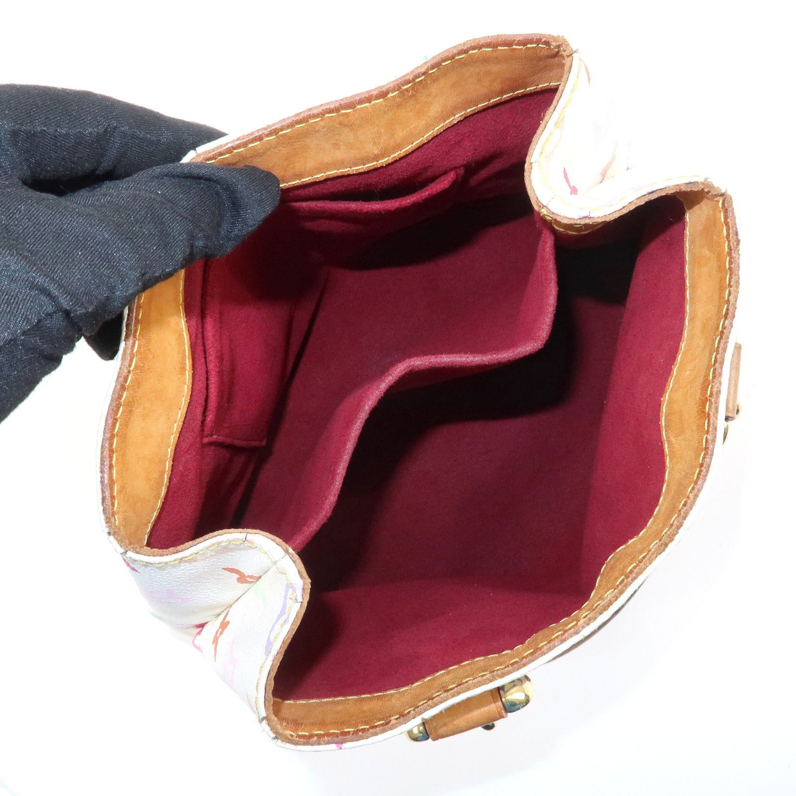 Louis Vuitton Monogram Multicolor Audra Hand Bag Blanc M40047 Used