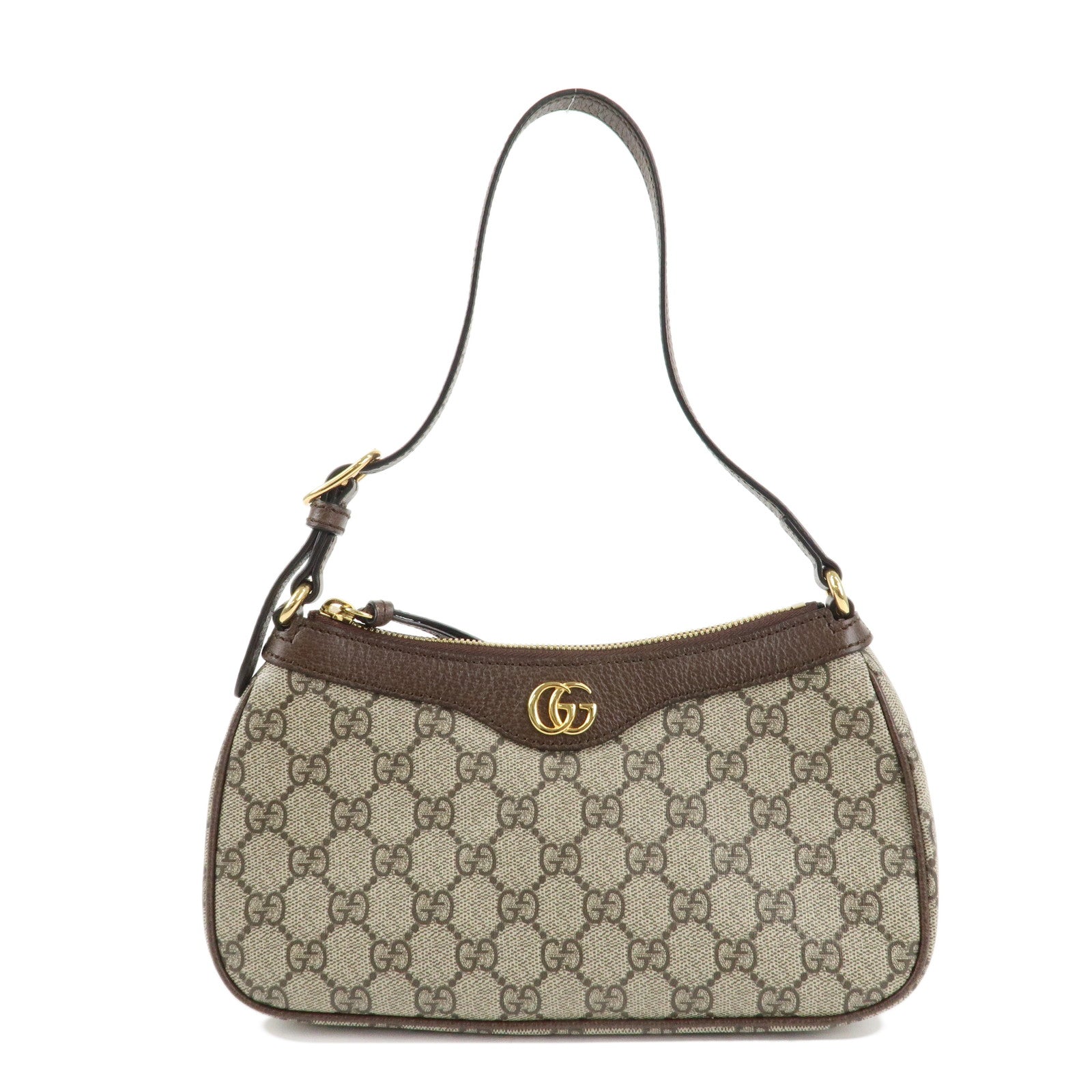GUCCI Ophidia GG Supreme Leather Shoulder Bag Beige Brown 135145 Used