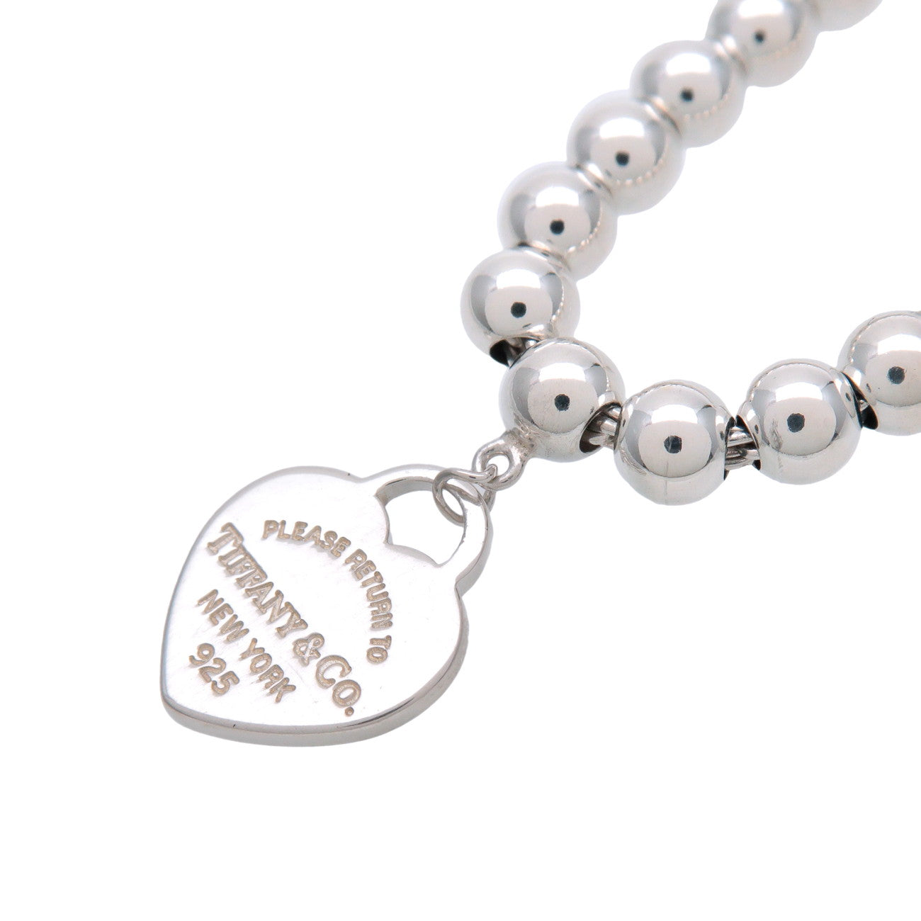 Tiffany & Co Return to Tiffany Mini Heart Tag Beads Bracelet SV925