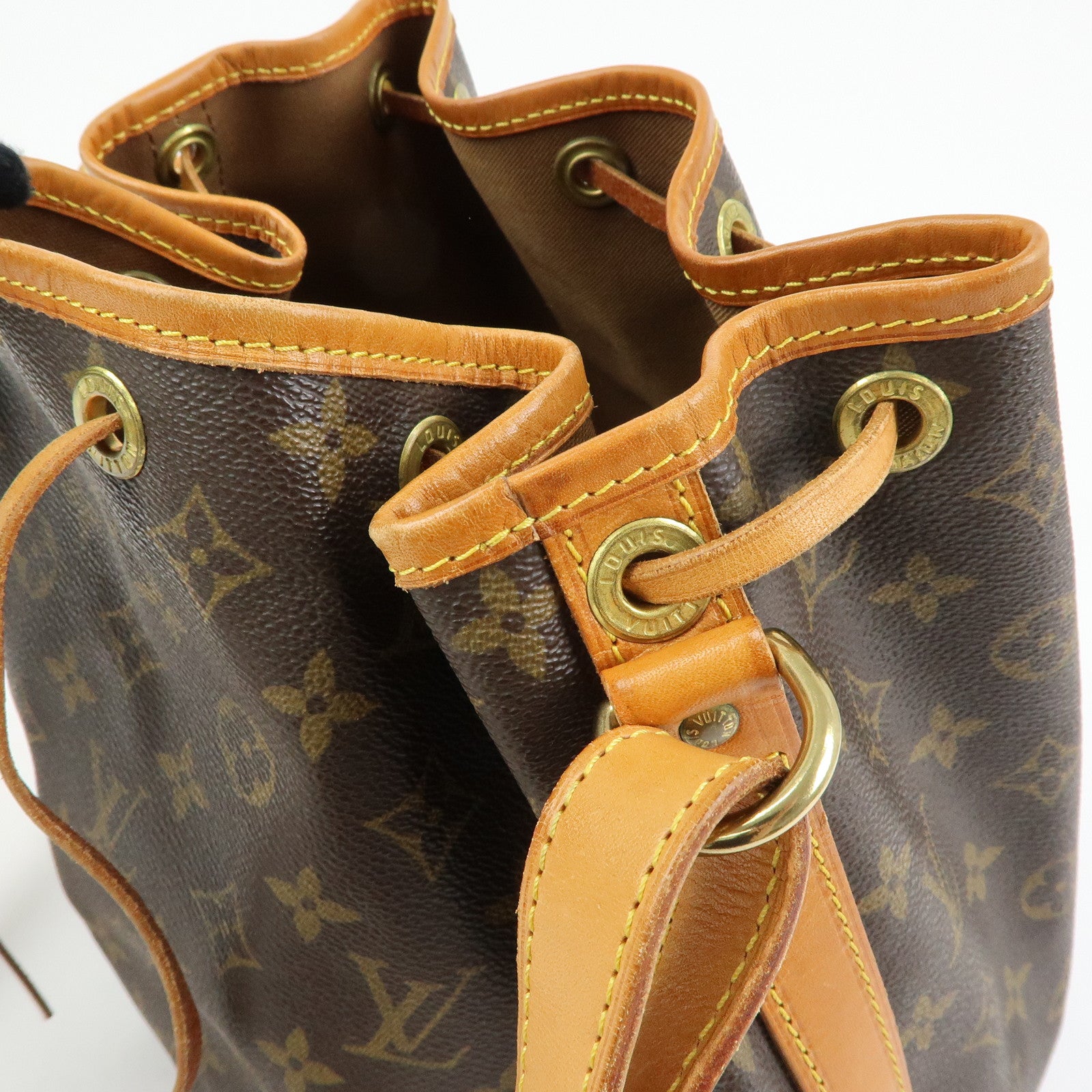 Louis Vuitton Monogram Petit Noe Shoulder Bag Brown M42226