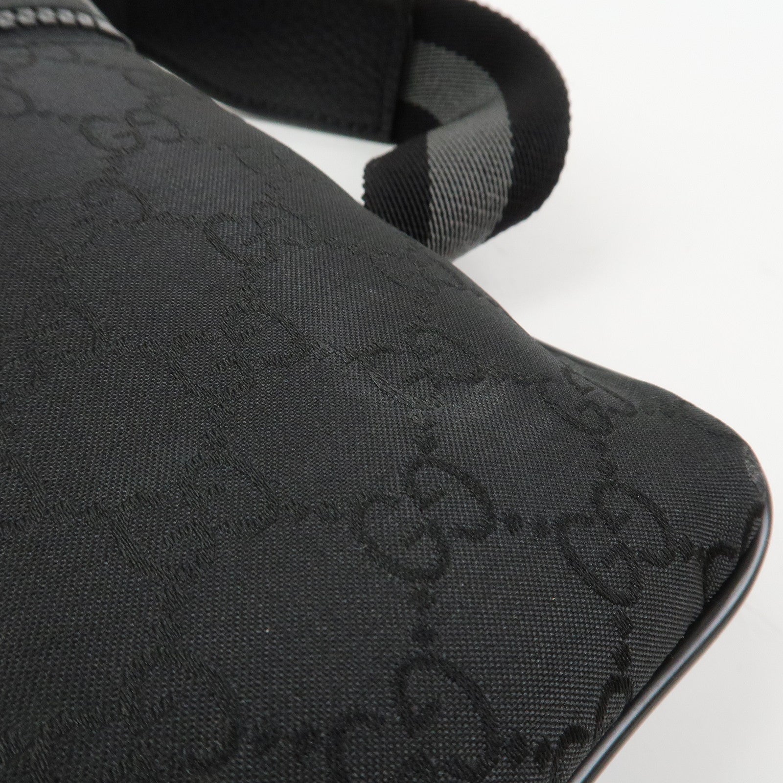 GUCCI Sherry GG Nylon Leather Shoulder Bag Crossbody Bag 449183