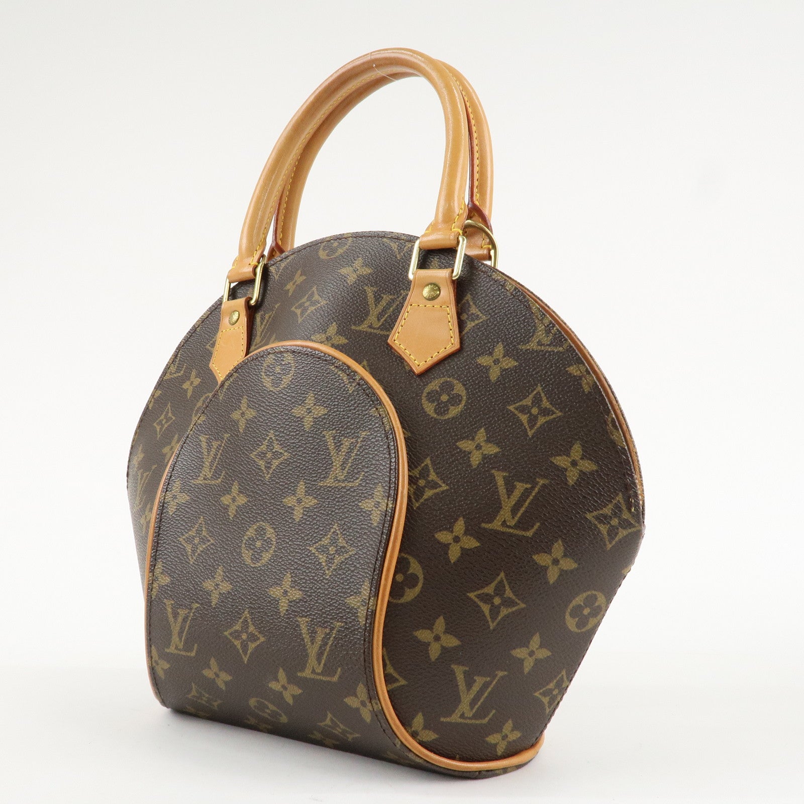 Louis Vuitton Monogram Canvas Ellipse PM Hand Bag Brown M51127 Used
