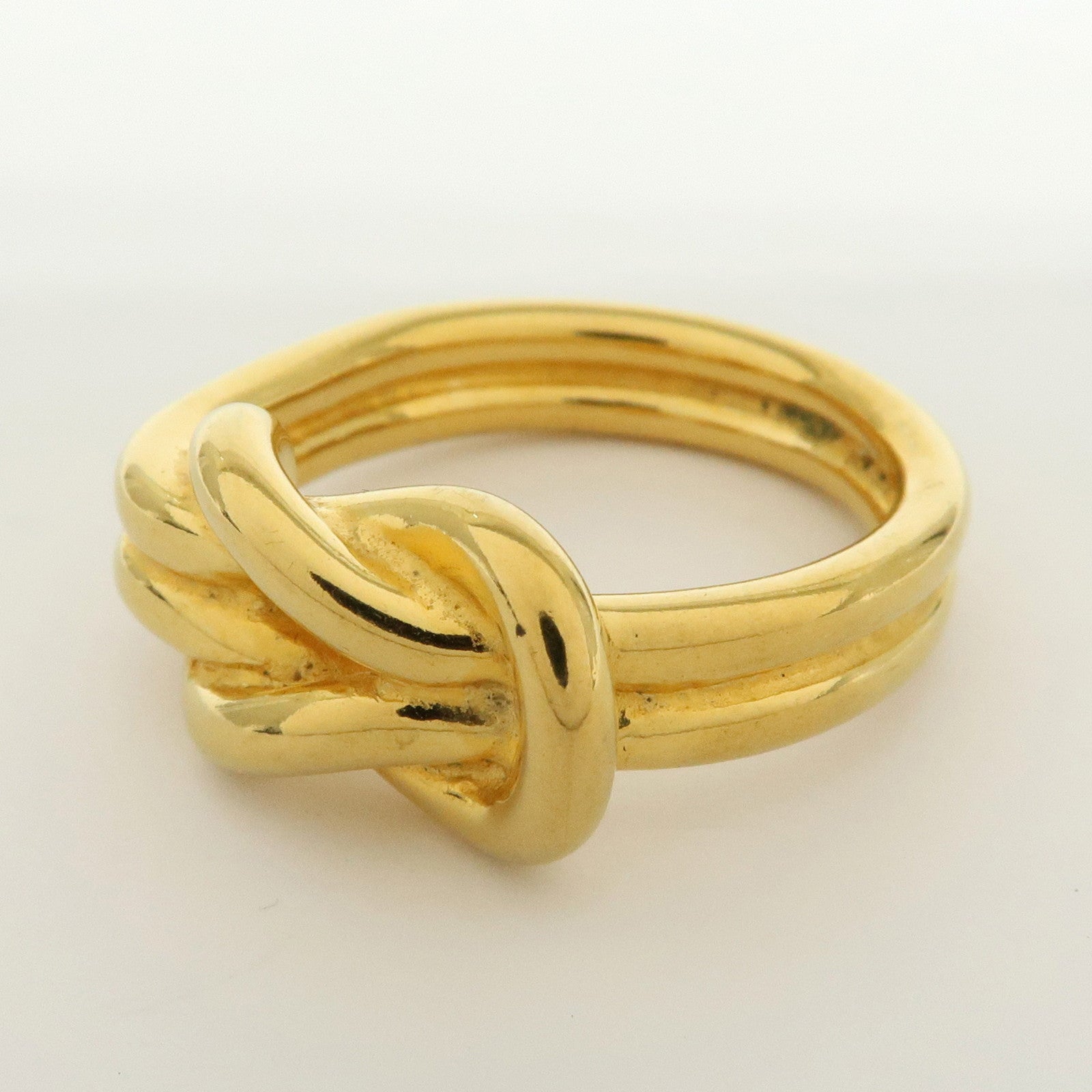 HERMES Atame Metal Scarf Ring Scarf Charm Gold