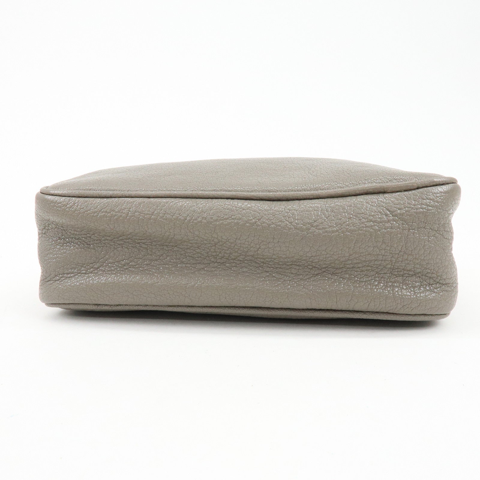 MIU MIU Madras Leather Shoulder Bag Crossbody Bag Gray