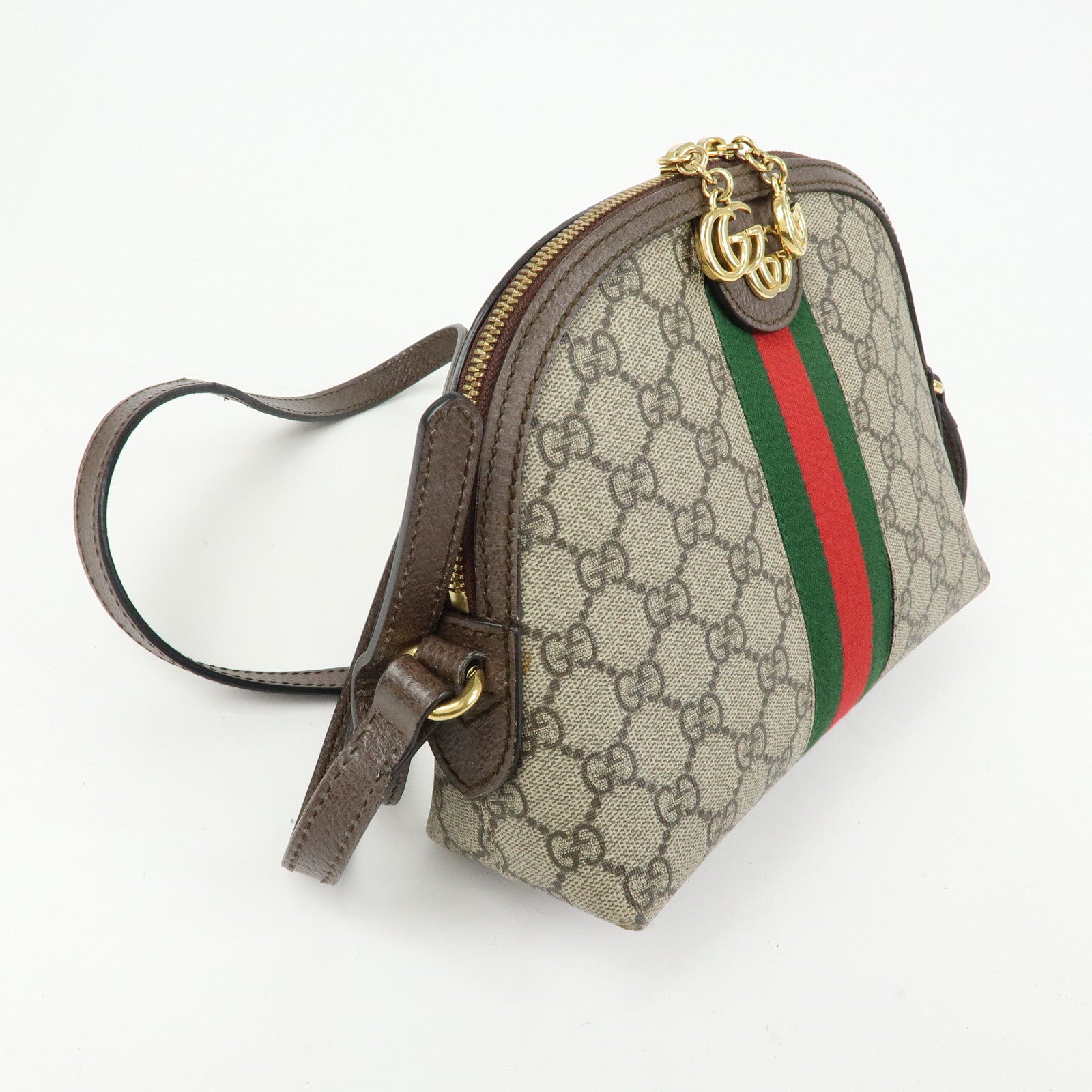 GUCCI Sherry Ophidia GG Supreme Leather Shoulder Bag Beige 499621