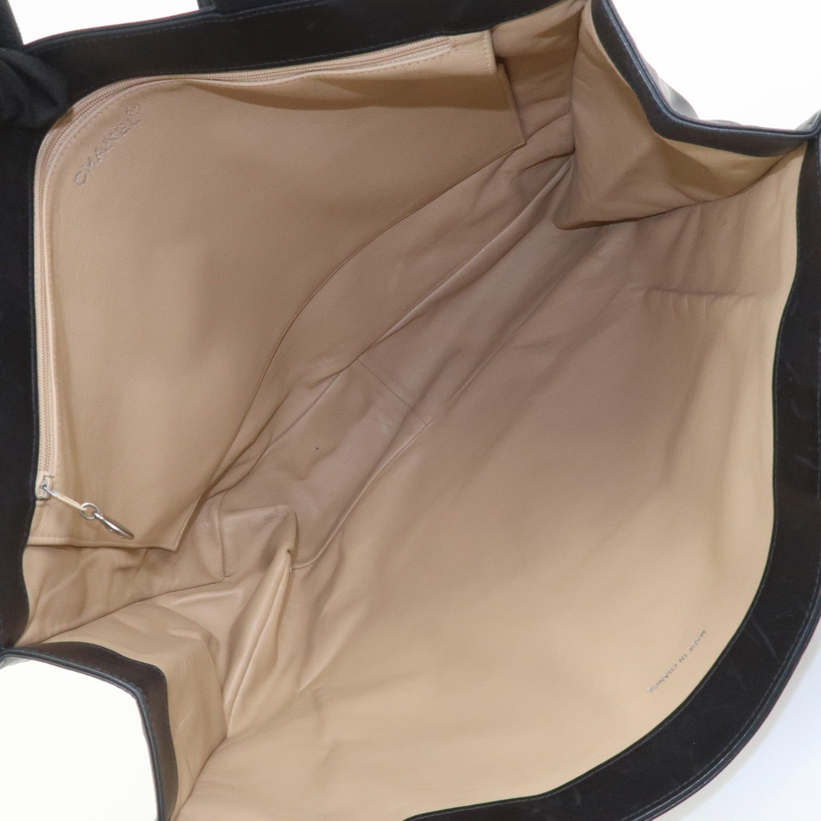 CHANEL COCO Mark Calf Leather Tote Bag Shoulder Bag Black