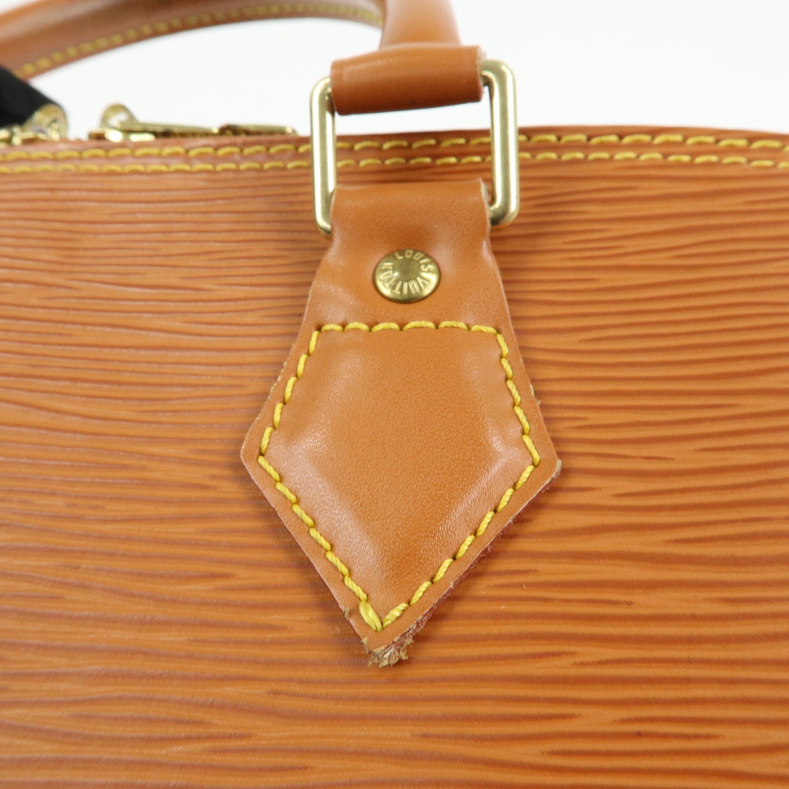 Louis Vuitton Epi Alma PM Lether Hand Bag Zipang Gold M52148