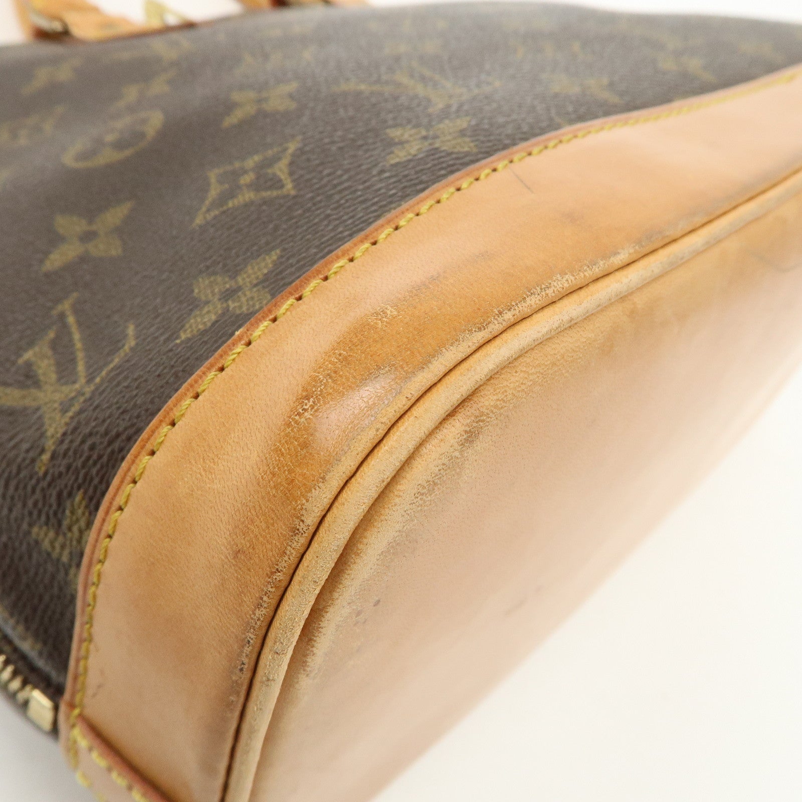 Louis Vuitton Monogram Canvas Alma Hand Bag Brown M51130 Used