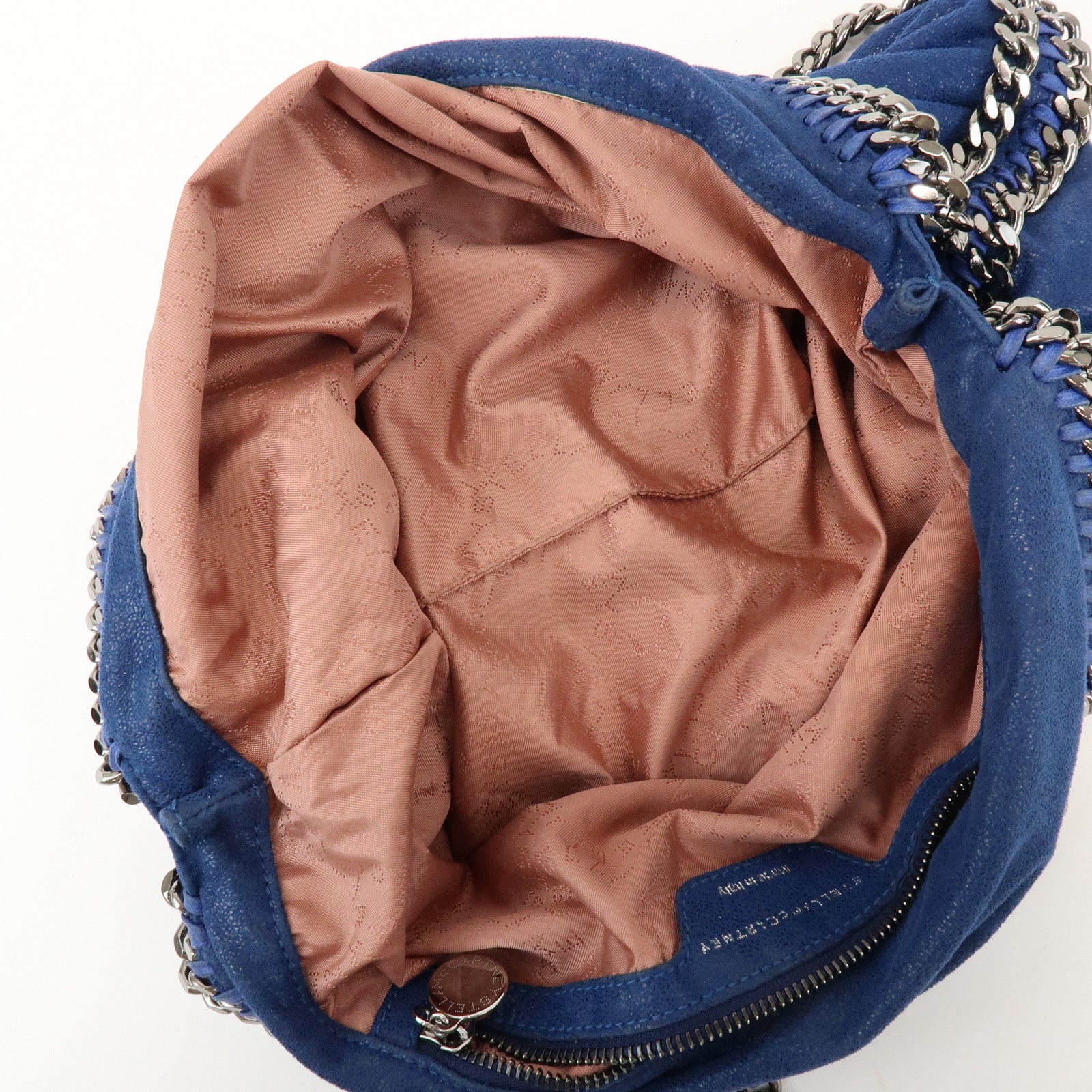 STELLA MCCARTNEY Falabella 2Way Shoulder Bag Tote Bag Blue Silver