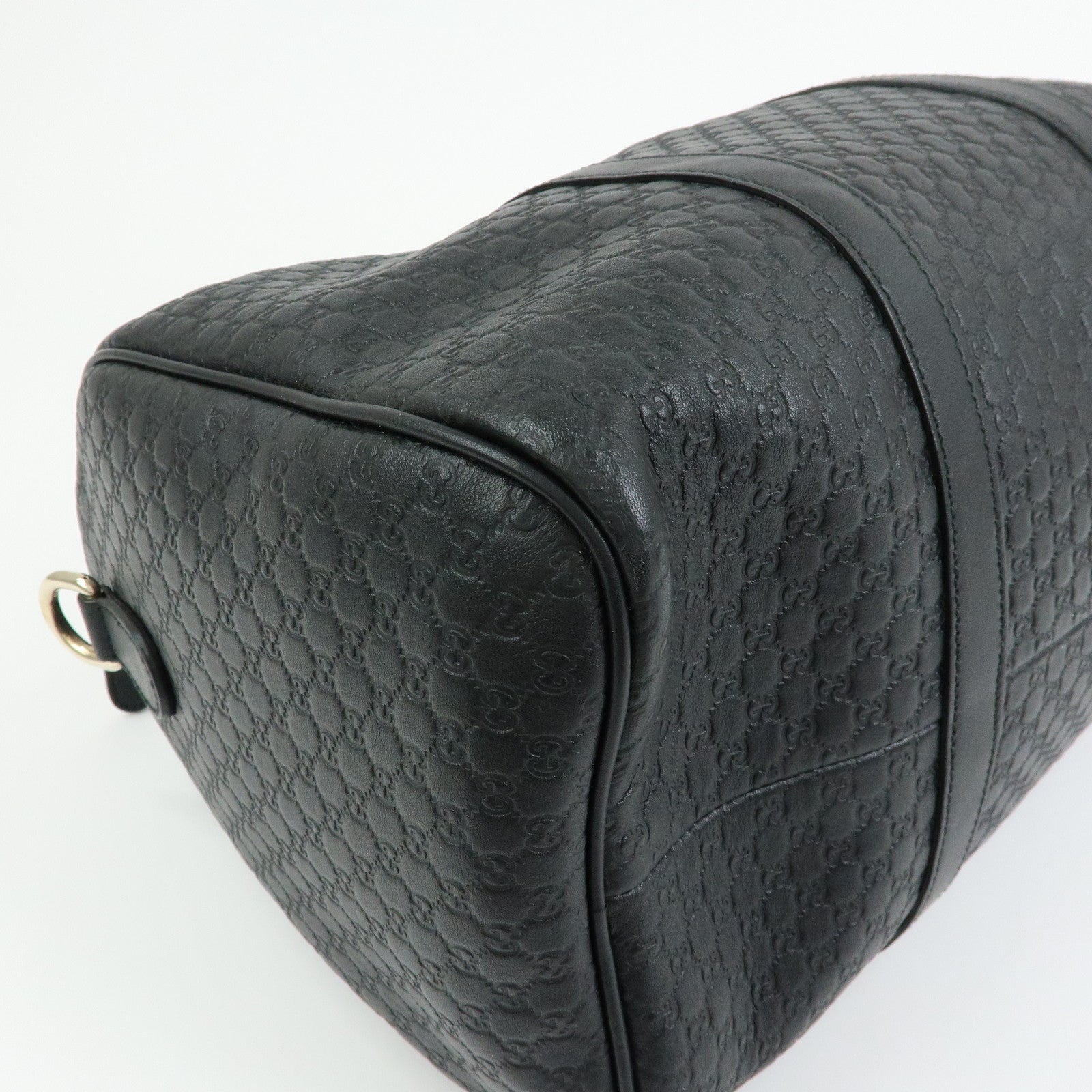 GUCCI Microguccissima Leather 2Way Boston Bag Black 449646