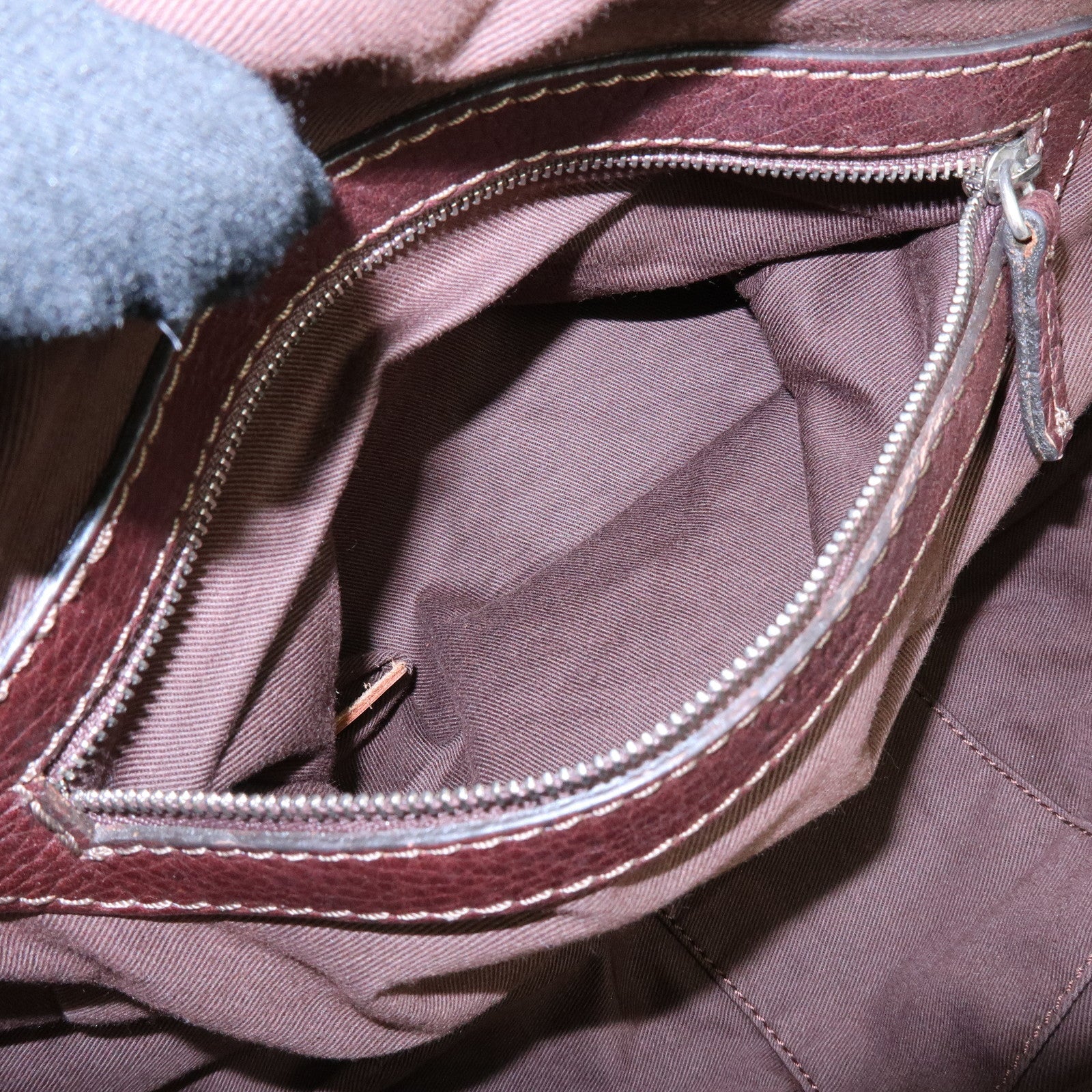 Chloe Paddington Leather Hand Bag Boston Bag Medium Brown