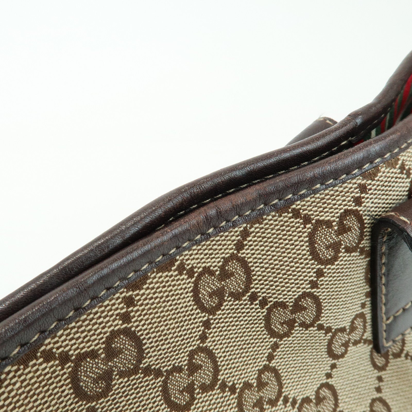 GUCCI New Britt Interlocking G Tote Bag Shoulder Bag Brown 169946