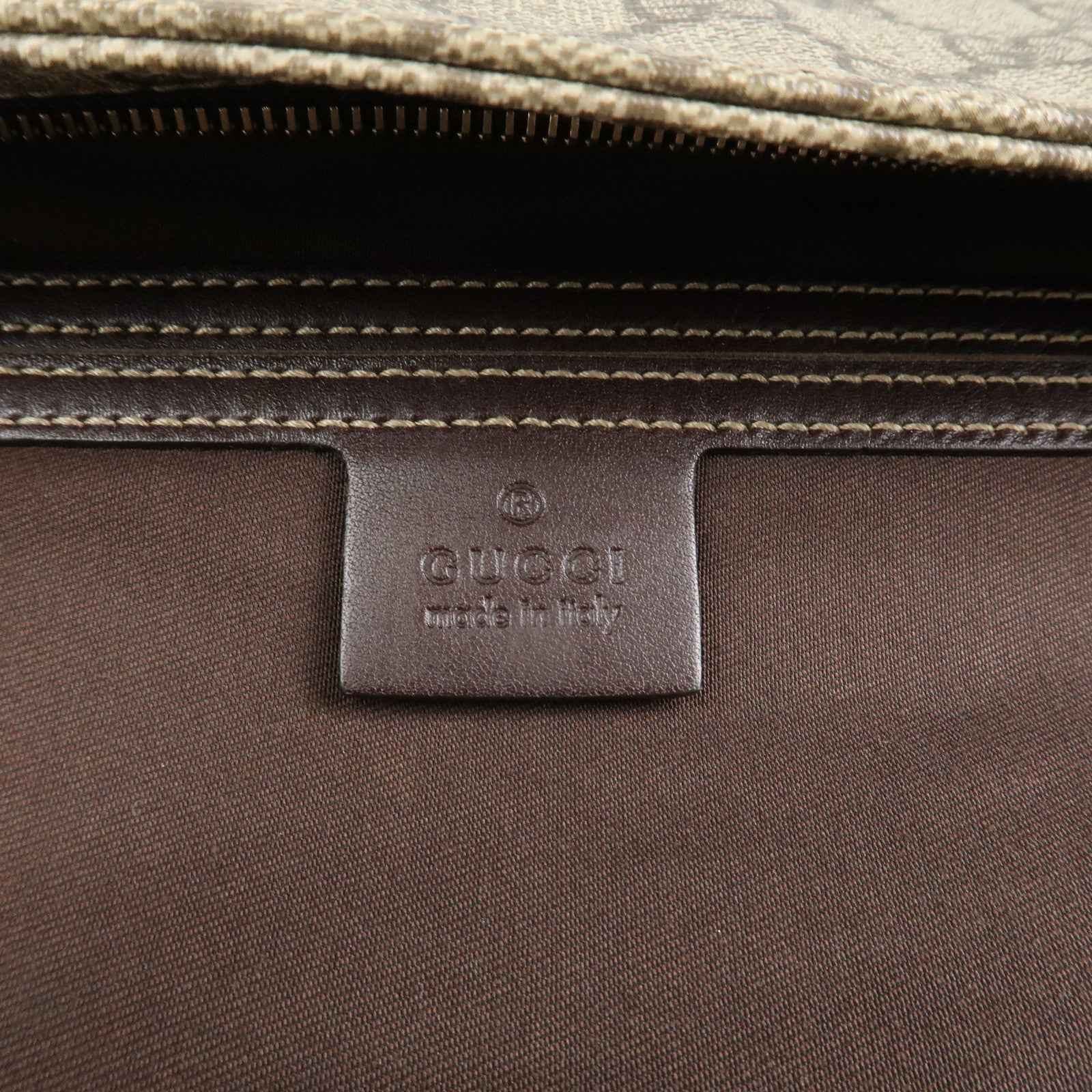 GUCCI GG Supreme Shoulder Bag Crossbody Bag Beige Brown 201446