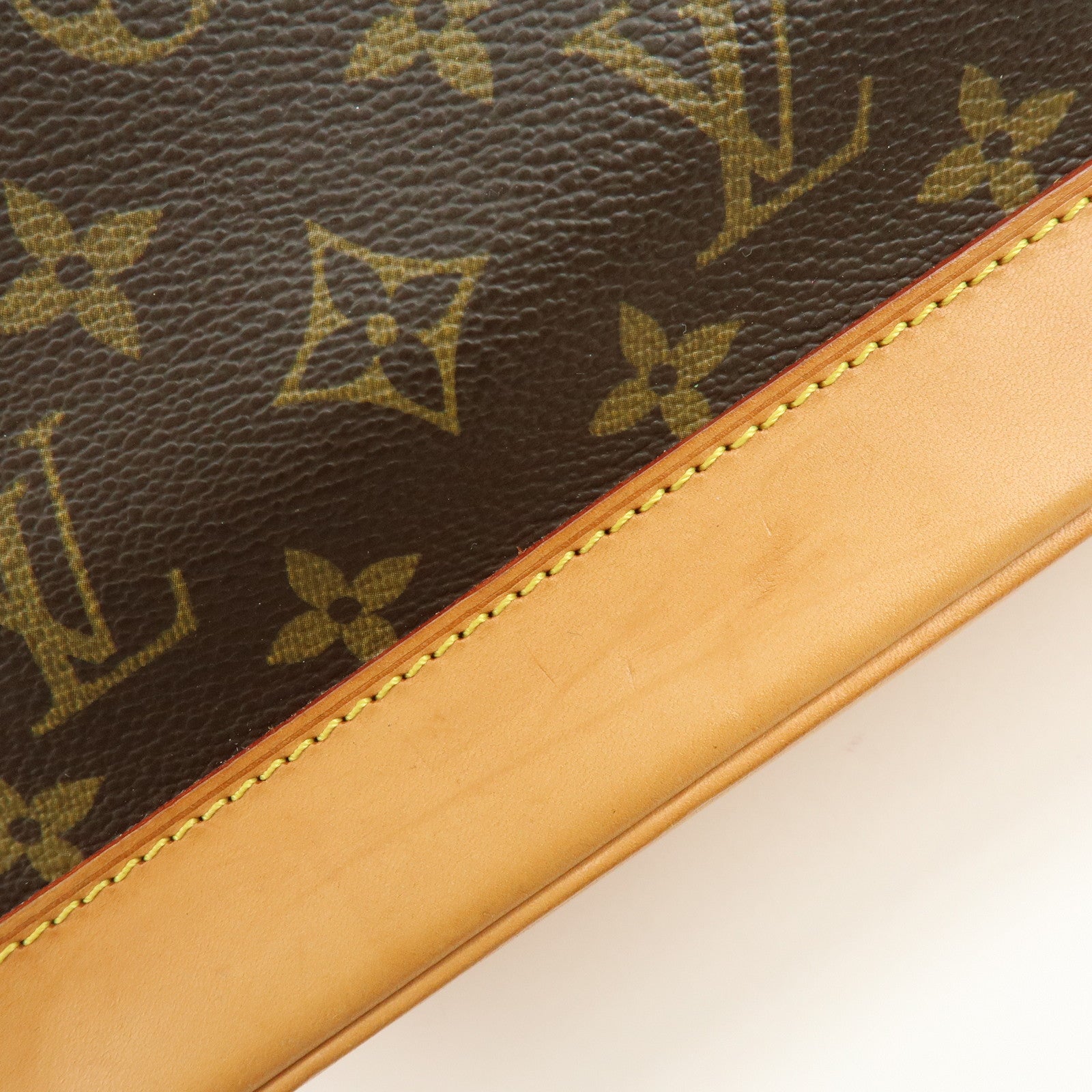 Louis Vuitton Monogram Alma Canvas Leather Hand Bag Brown M51130