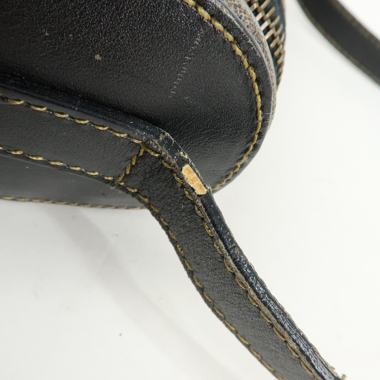 FENDI PVC Canvas Leather Shoulder Bag Crossbody Bag Brown 25933