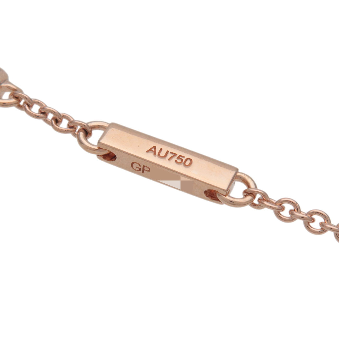 GRAFF Trapezoid Cross Necklace Diamond K18 750PG Rose Gold