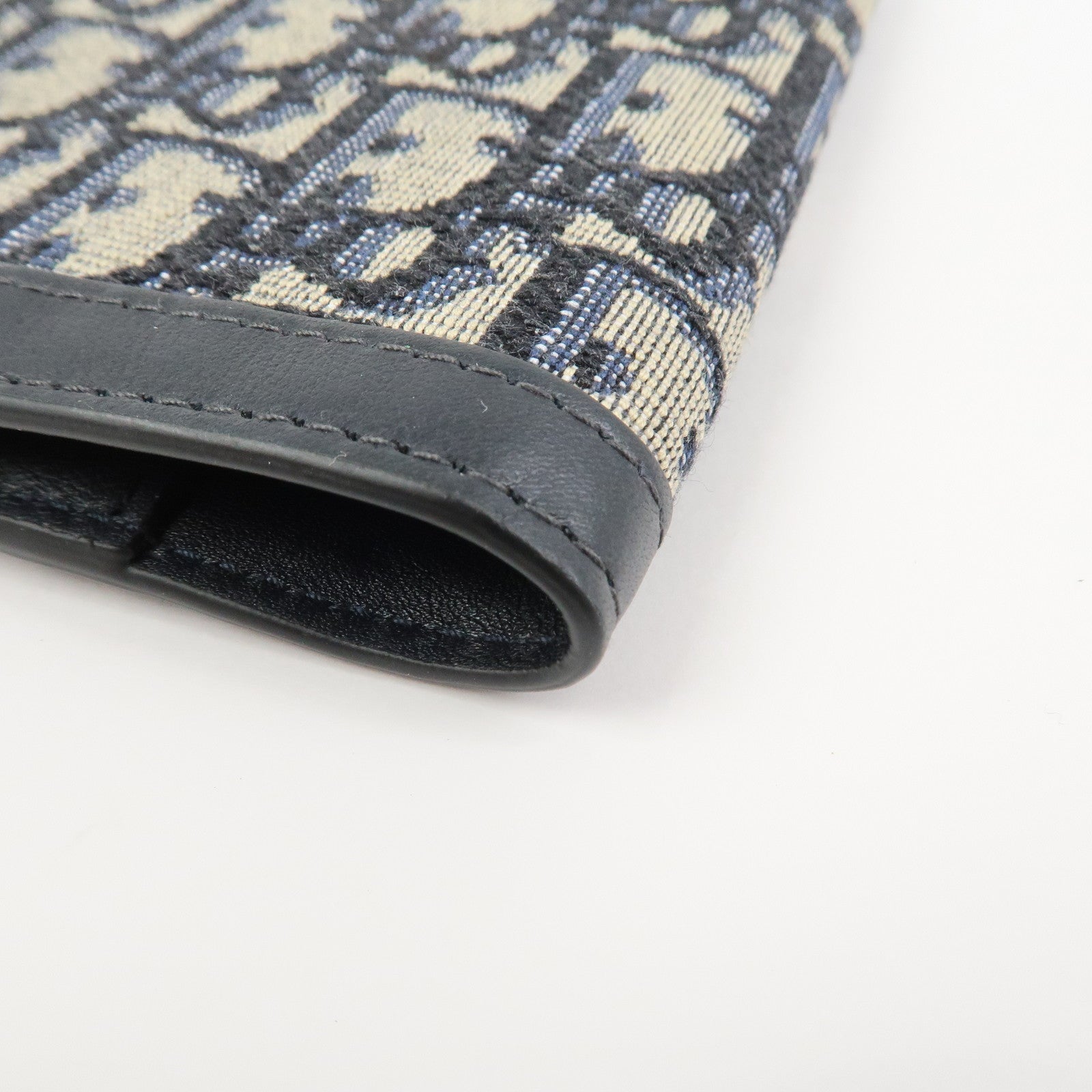 Christian Dior Trotter Jacquard Canvas Leather Card Passport Case