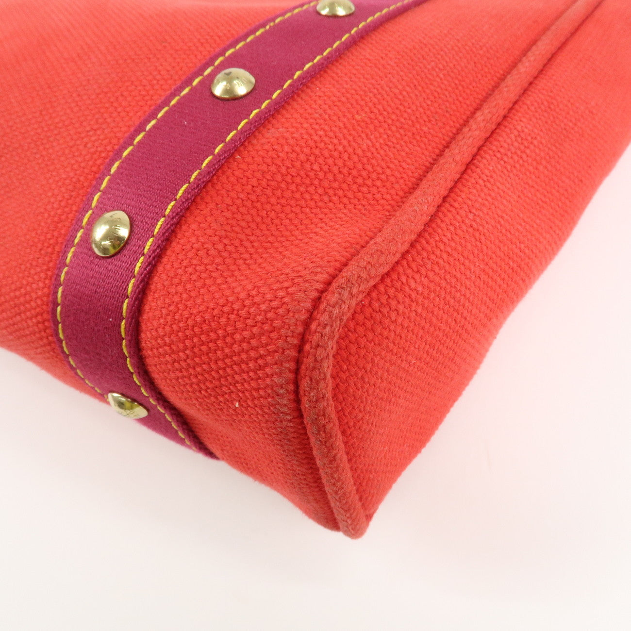 Louis Vuitton Antigua Cabas MM Tote Bag Hand Bag Rouge M40034 Used