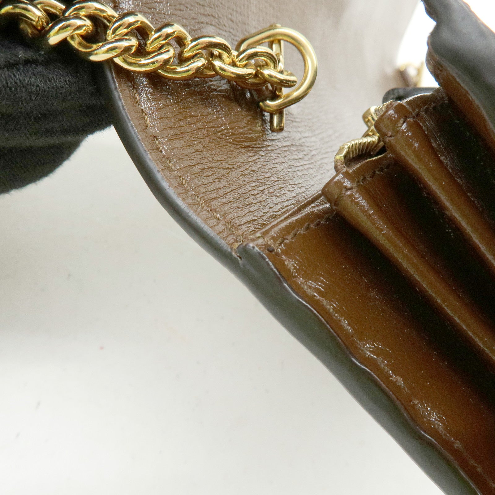 GUCCI Jackie 1961 Sherry Leather Chain Wallet Beige 652681.0416