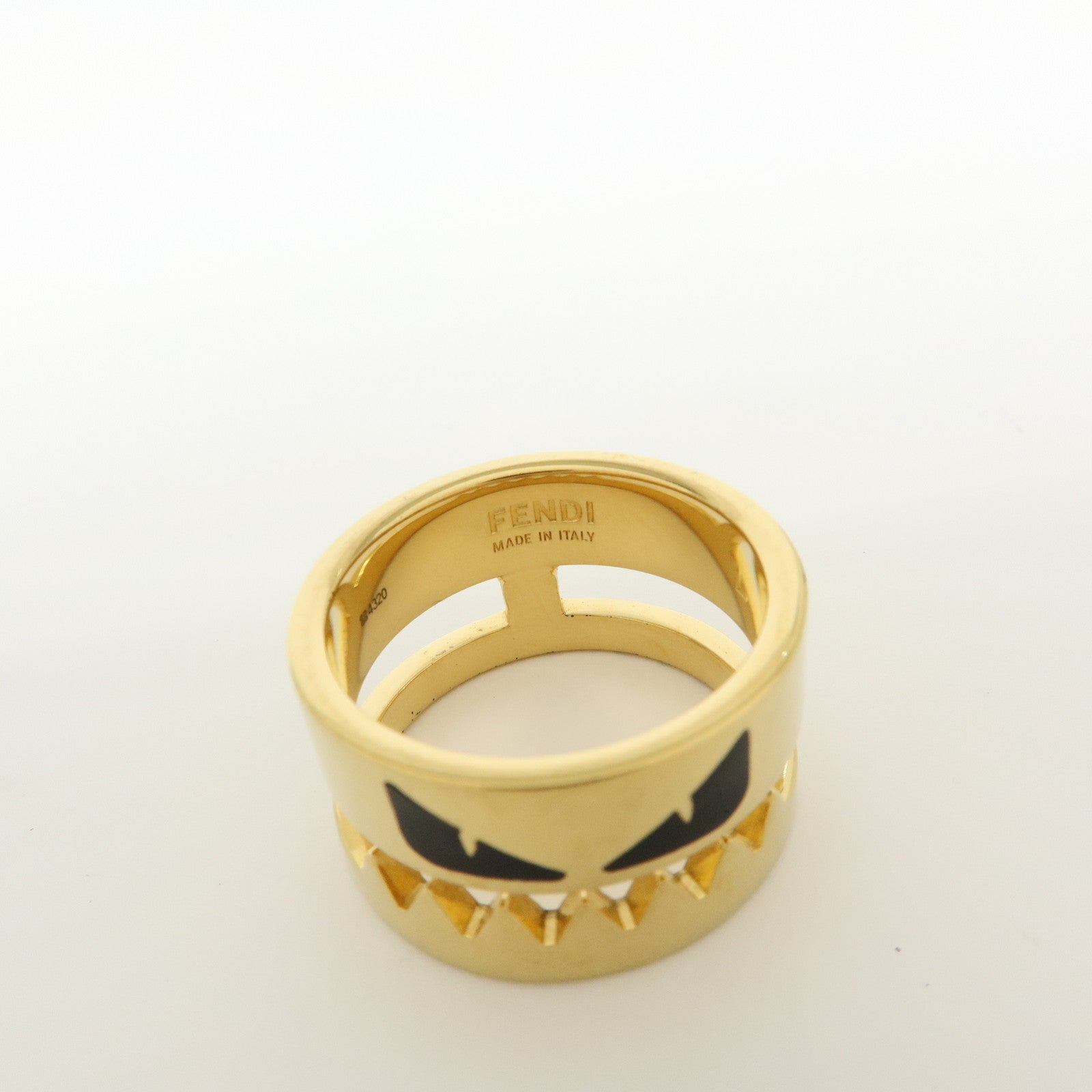 FENDI Monster Metal Ring Gold US11.5 EU66 HK26 Size L