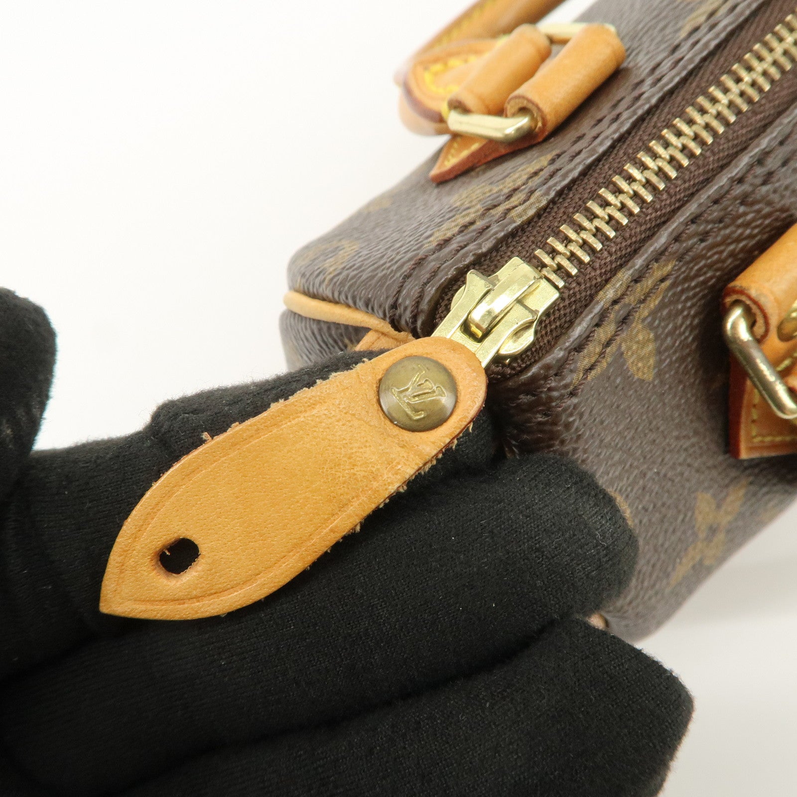 Louis Vuitton Monogram Mini Speedy & Shoulder Strap Brown M41534