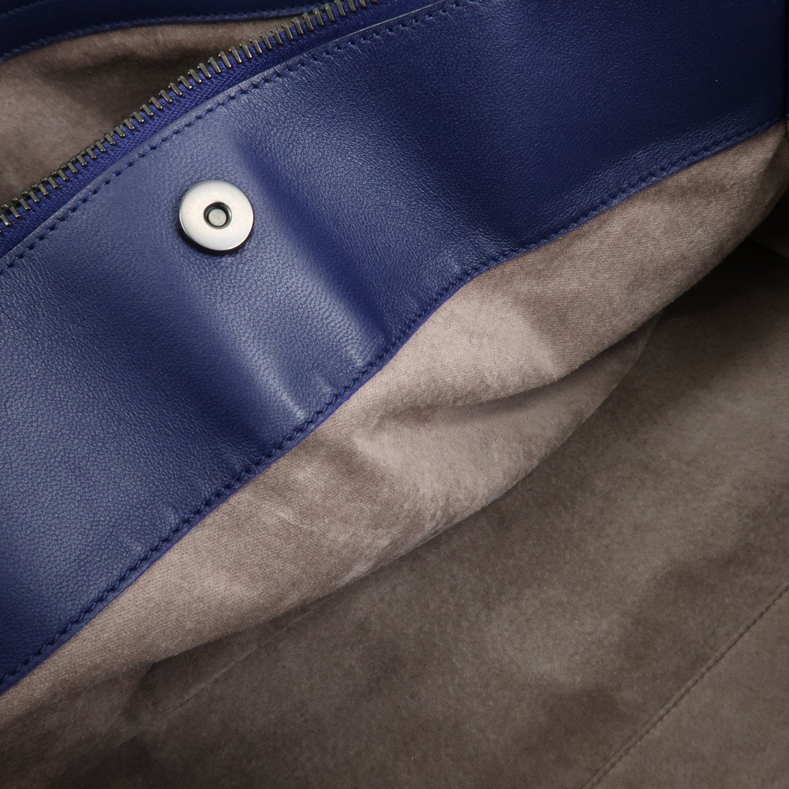 BOTTEGA VENETA Intrecciato Leather Shoulder Bag Tote Bag Blue