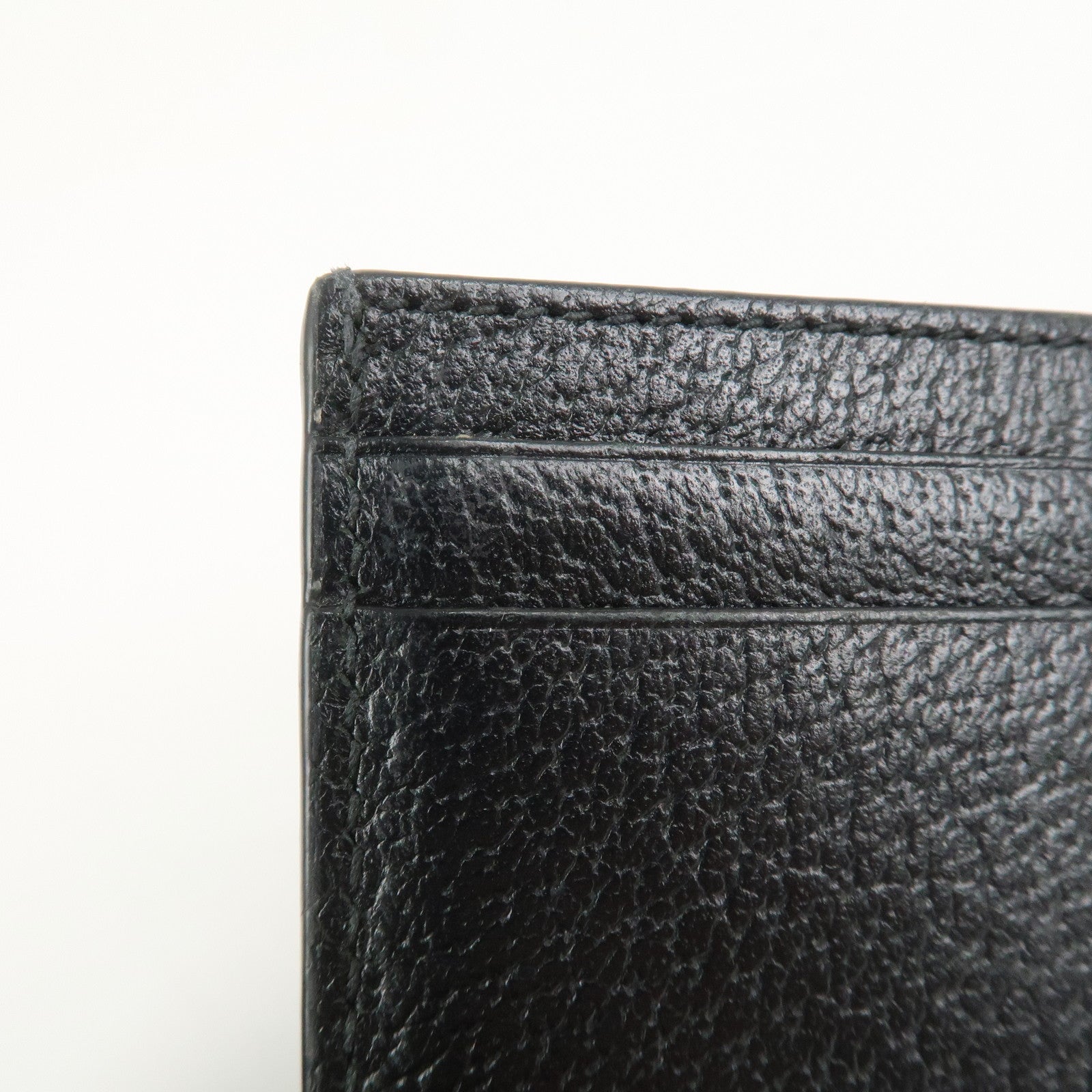 GUCCI Animalier Leather Card Case Card Holder Black 523685