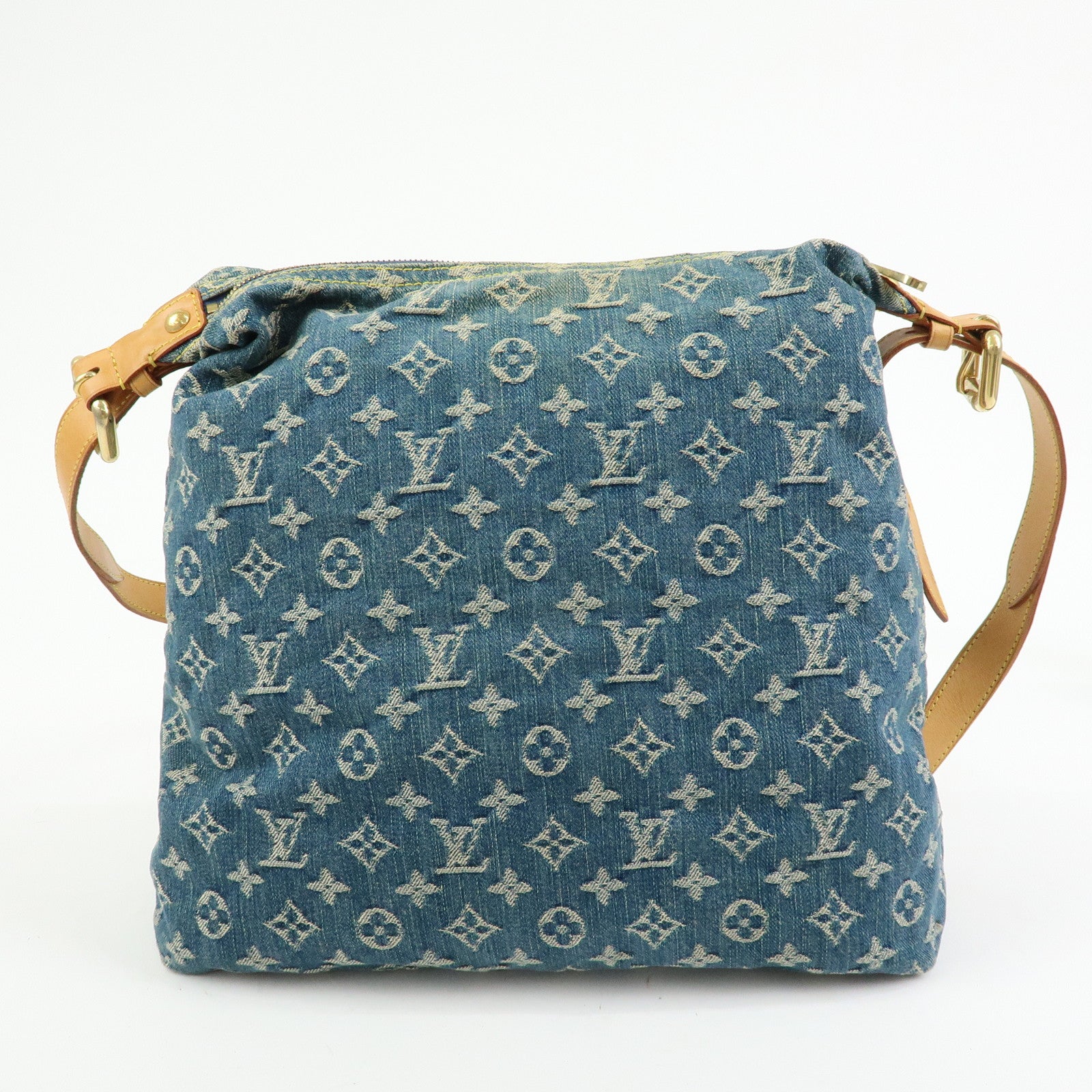 Louis Vuitton Monogram Denim Baggy GM Shoulder Bag Blue M95048