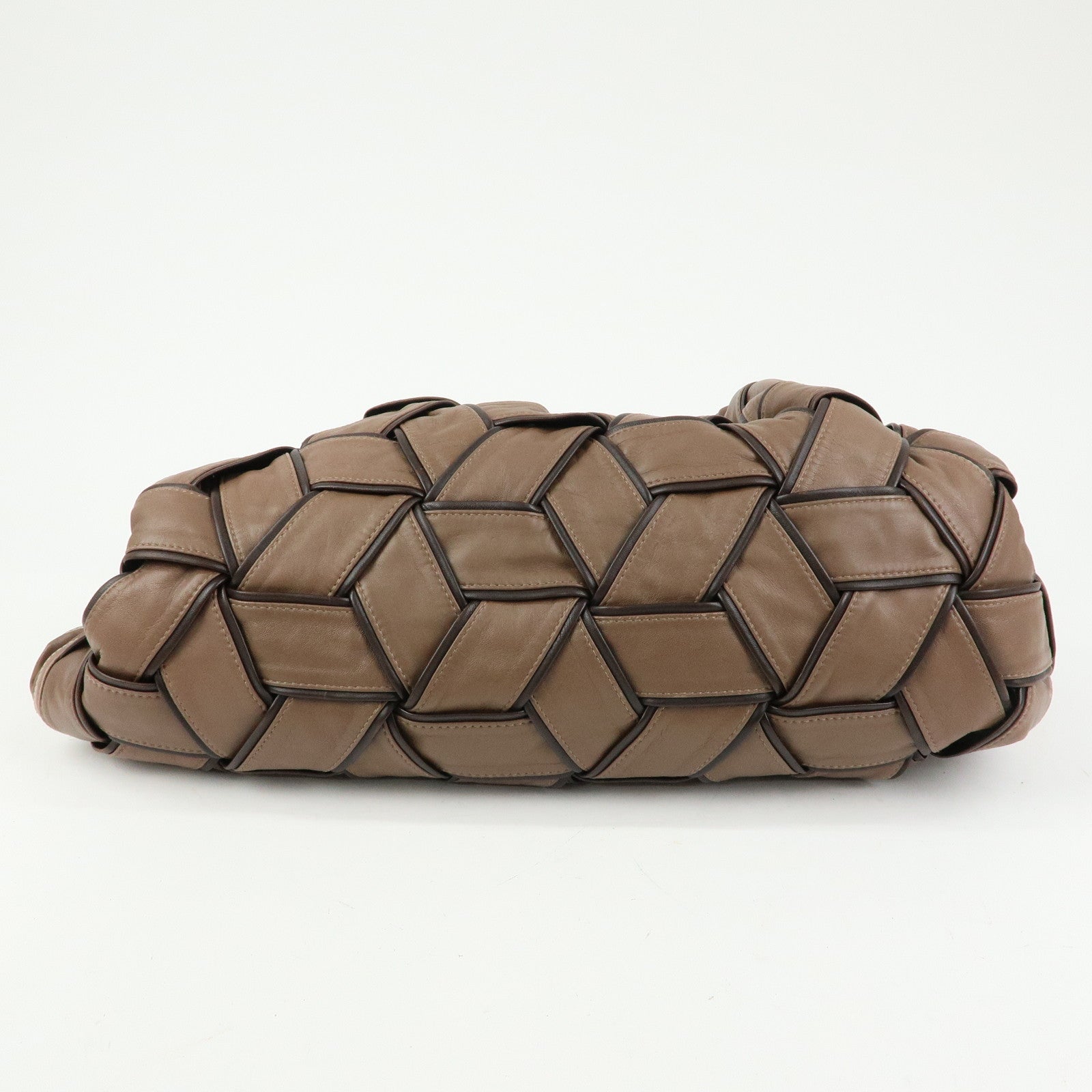 LOEWE Anagram Nappa Aire Leather Hand Bag Tote Bag Brown