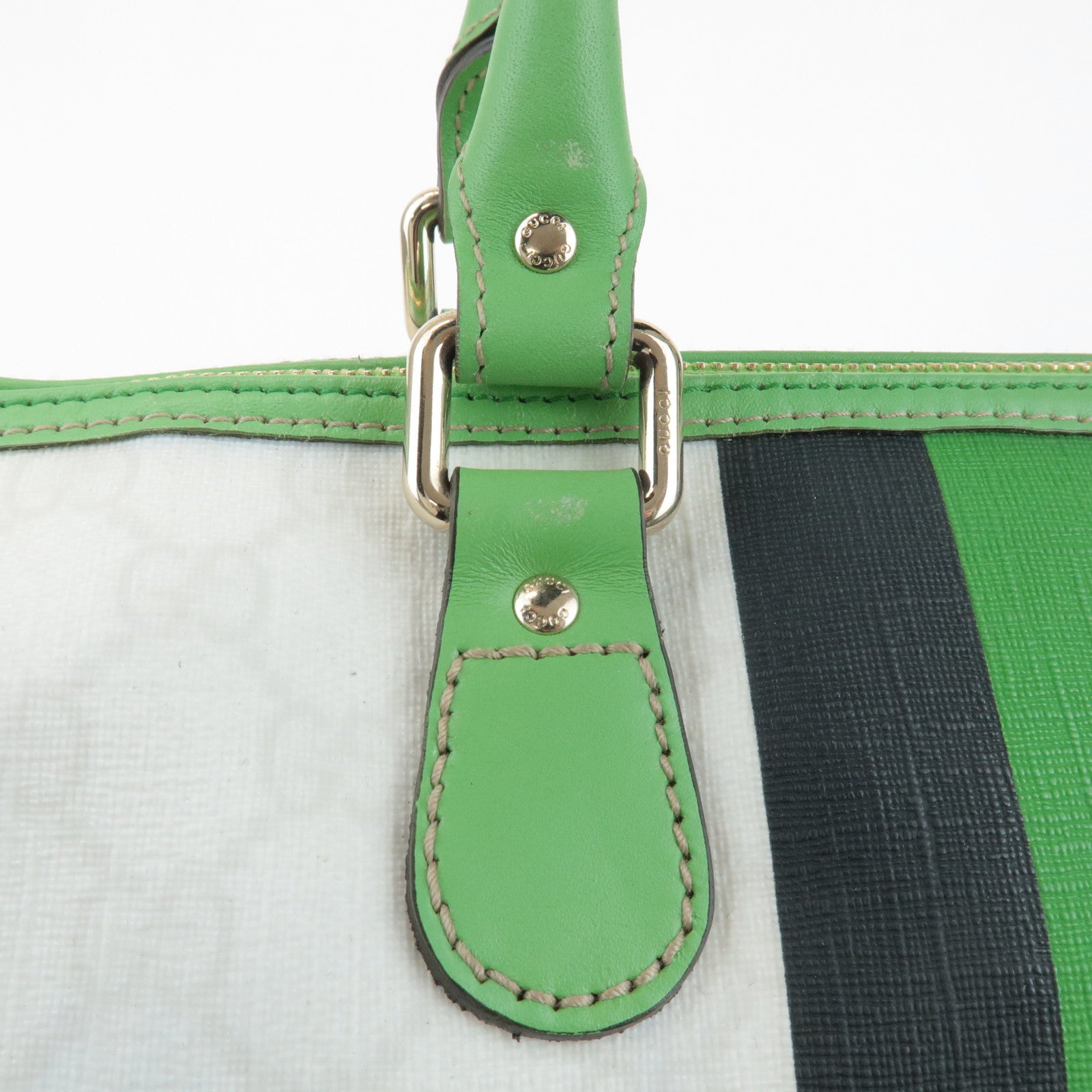 GUCCI JOY Line GG Supreme Leather Boston Bag 189895 Used