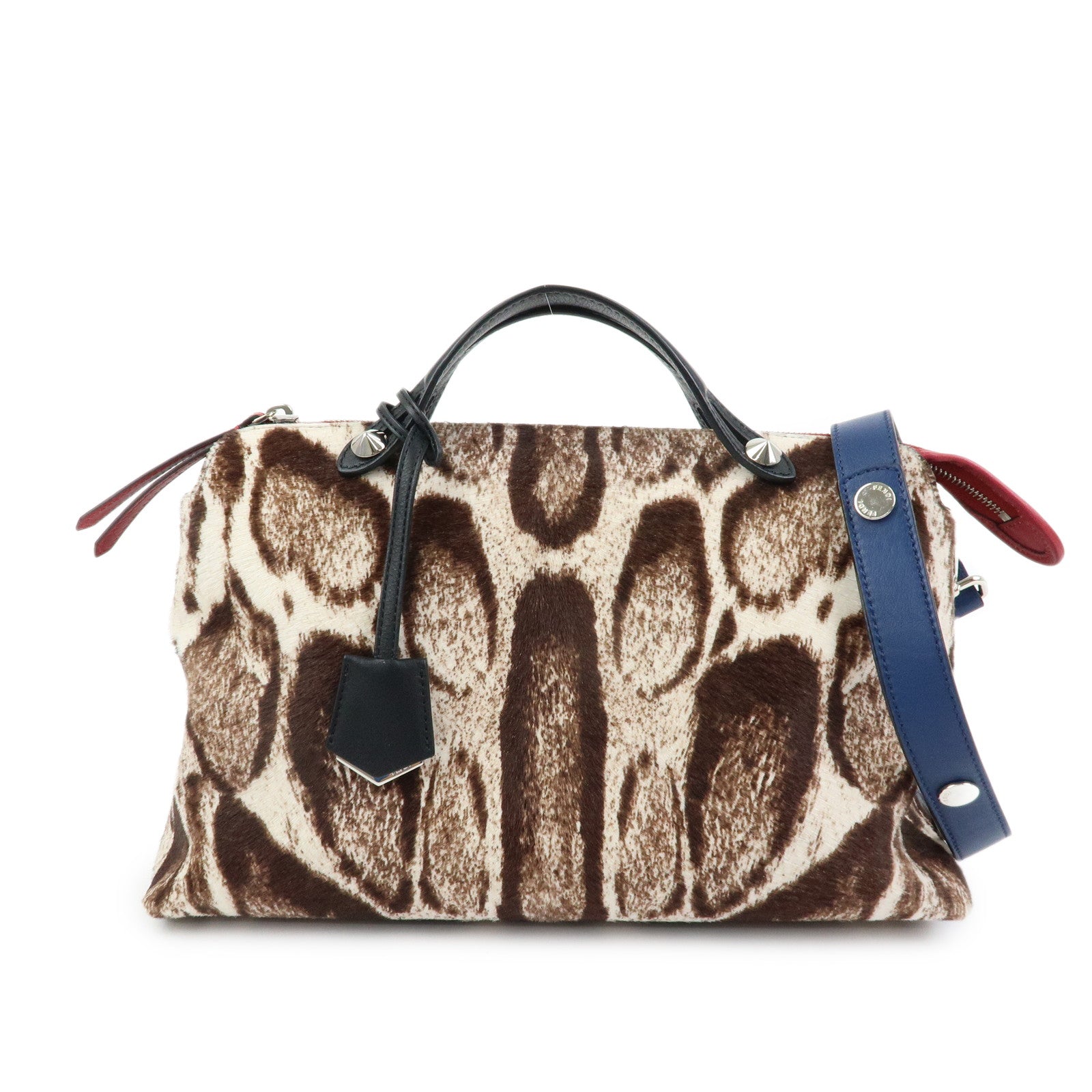 FENDI By The Way Pony Hair Calf Leather Leopard 2Way Bag 8BL125