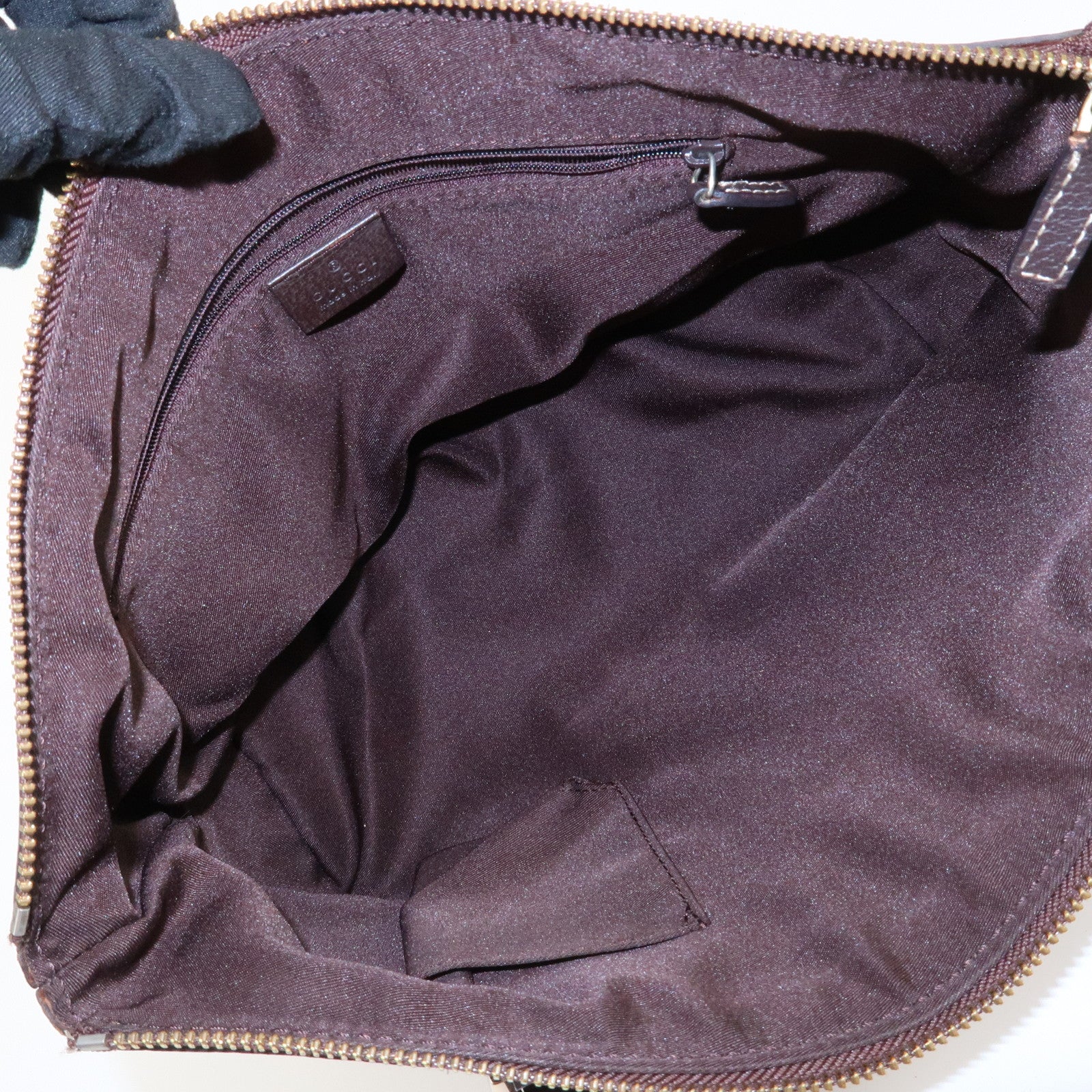 GUCCI Abbey GG Canvas Leather Tote Bag Hand Bag Beige Brown 141470 Used