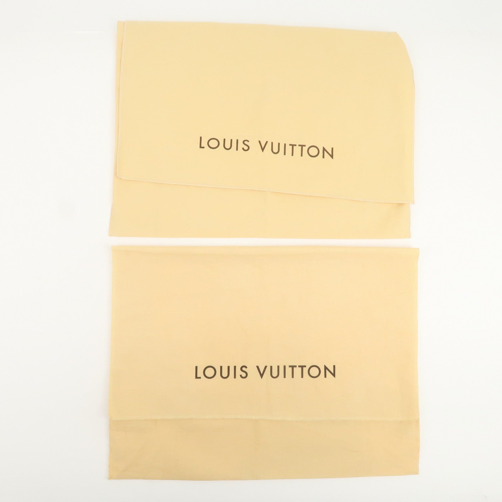 Louis Vuitton Set Of 12 Dust Bag Storage Bag Flap Style Beige