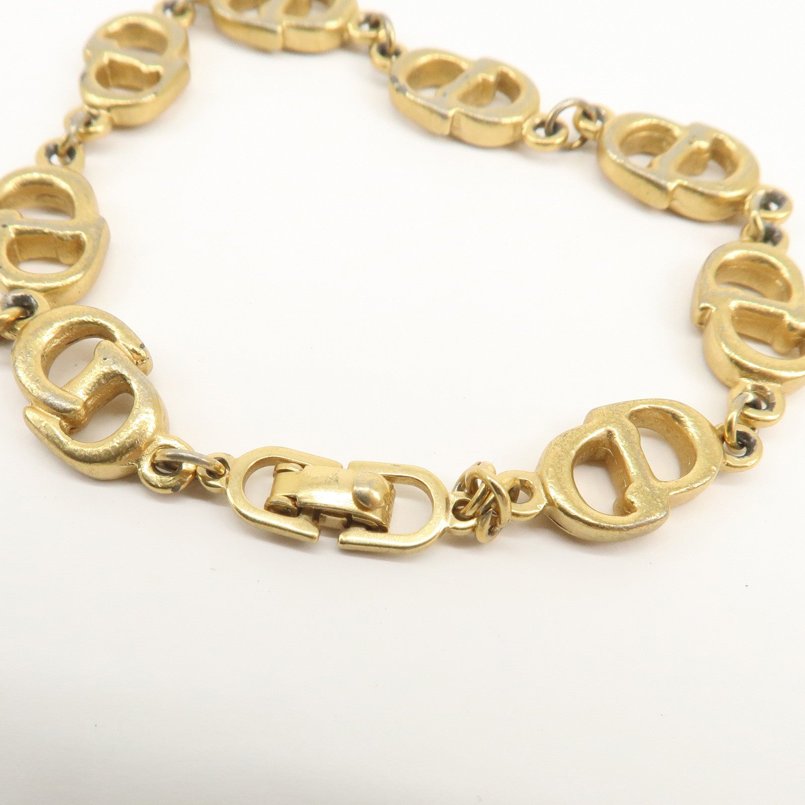 Christian Dior CD Logo Metal Bracelet Gold