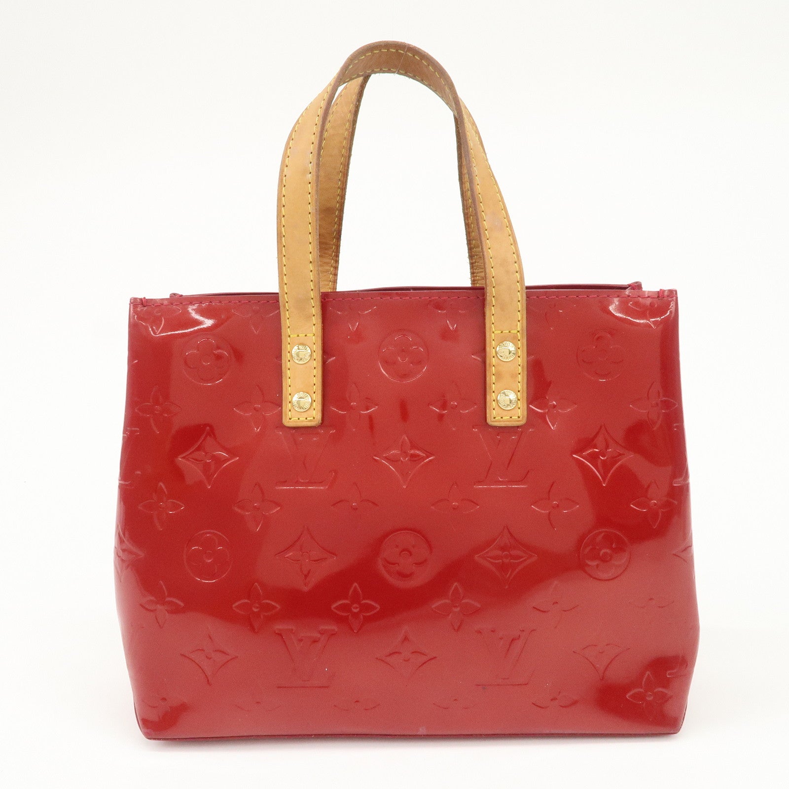 Louis Vuitton Monogram Vernis Lead PM Hand Bag Red M91990