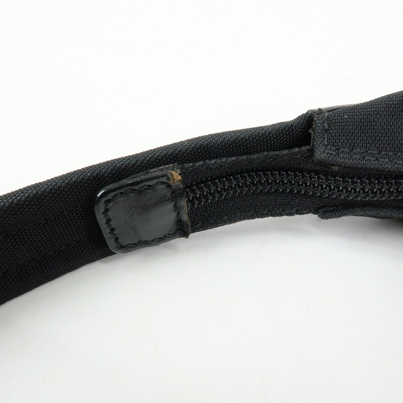 GUCCI Logo Nylon Leather Shoulder Bag Black 001・3386